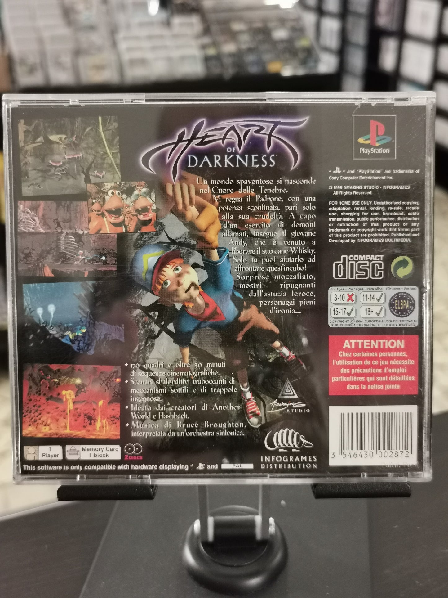 Heart of Darkness (PS1) - Gioco in inglese