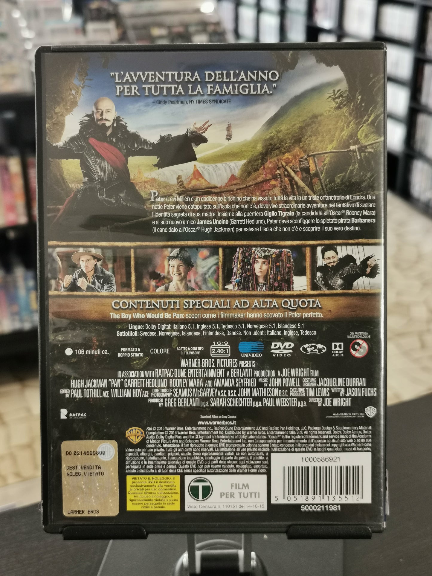 Pan – Viaggio sull’isola che non c’è (DVD)