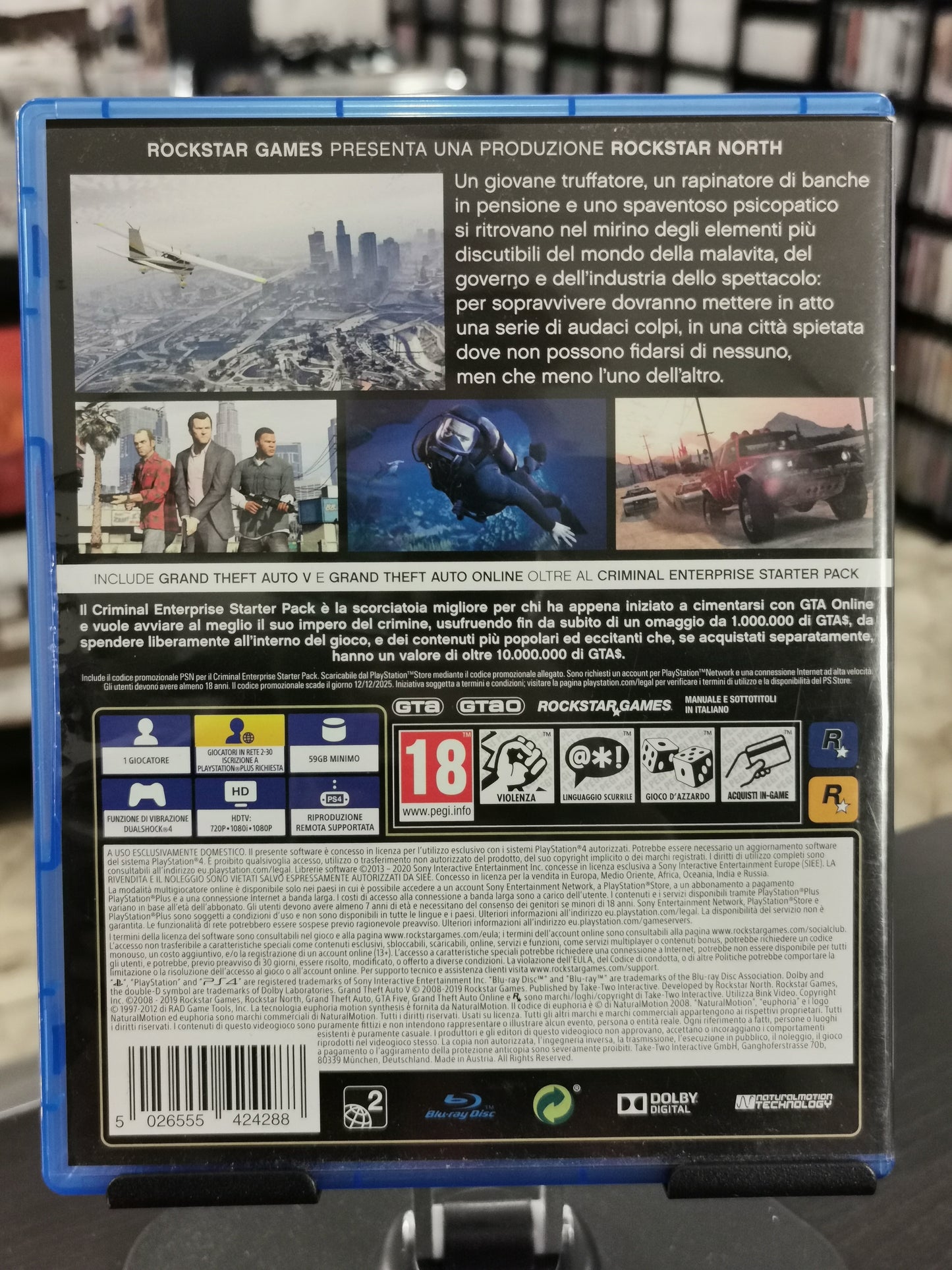 Grand Theft Auto V (PS4) - No Mappa e Manuale