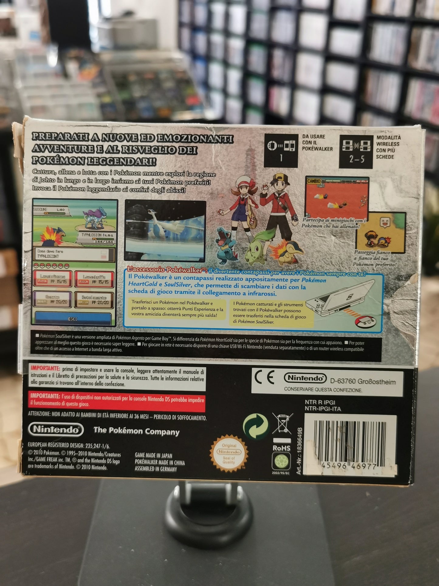 Pokémon Versione Argento SoulSilver (DS) + Pokewalker (con difetto)