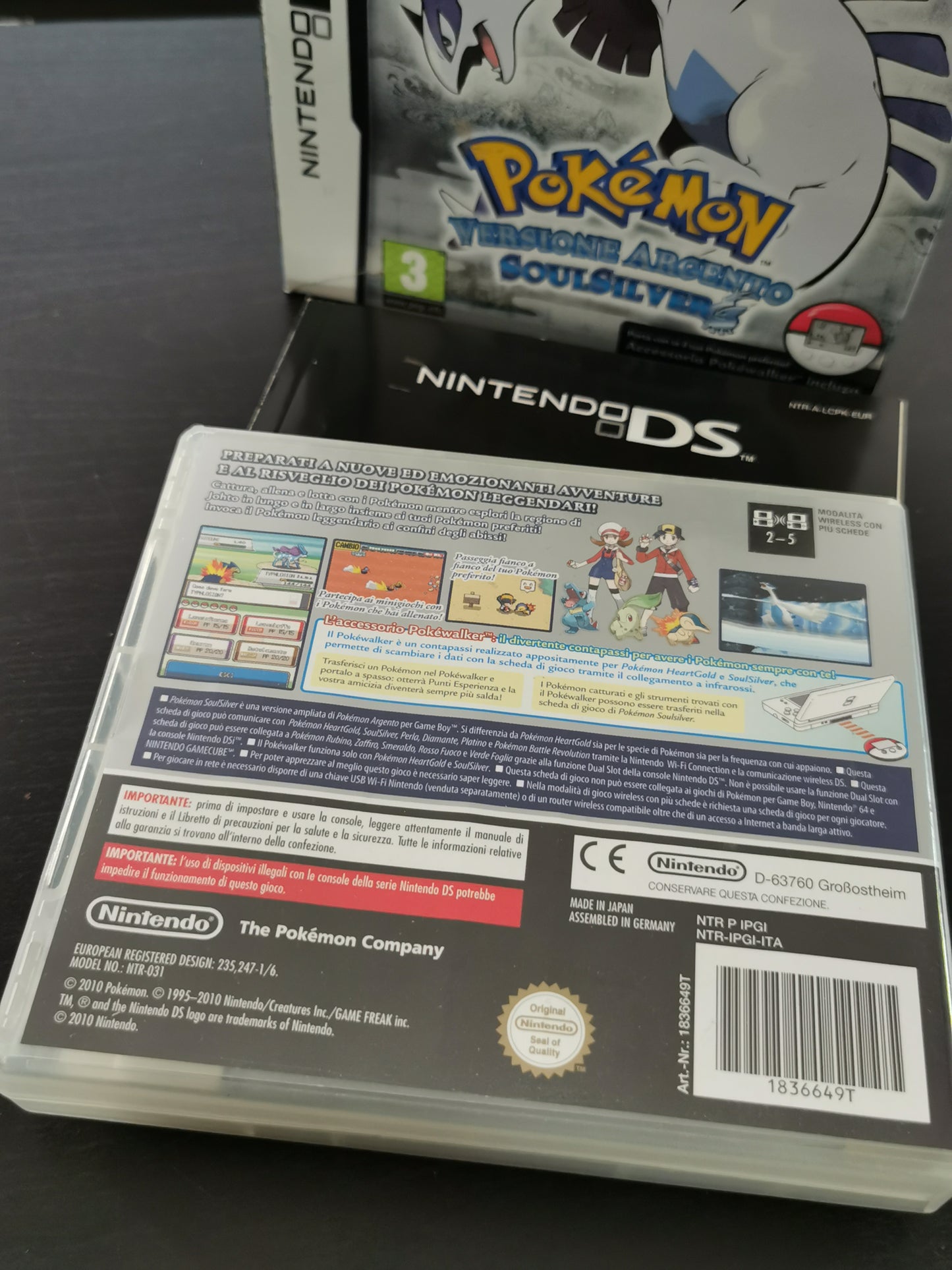 Pokémon Versione Argento SoulSilver (DS) + Pokewalker (con difetto)