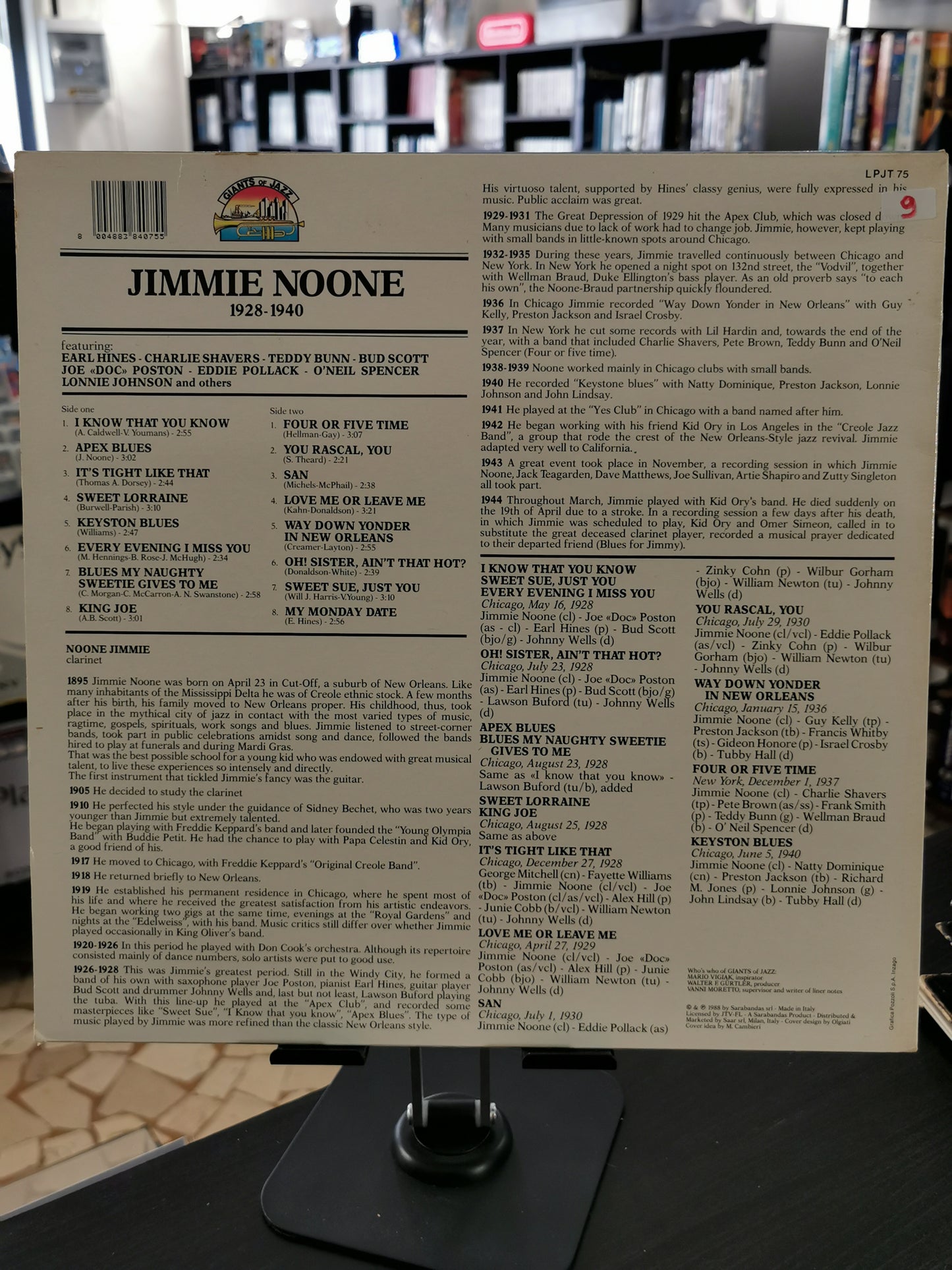 Jimmie Noone – 1928–1940 (LP)