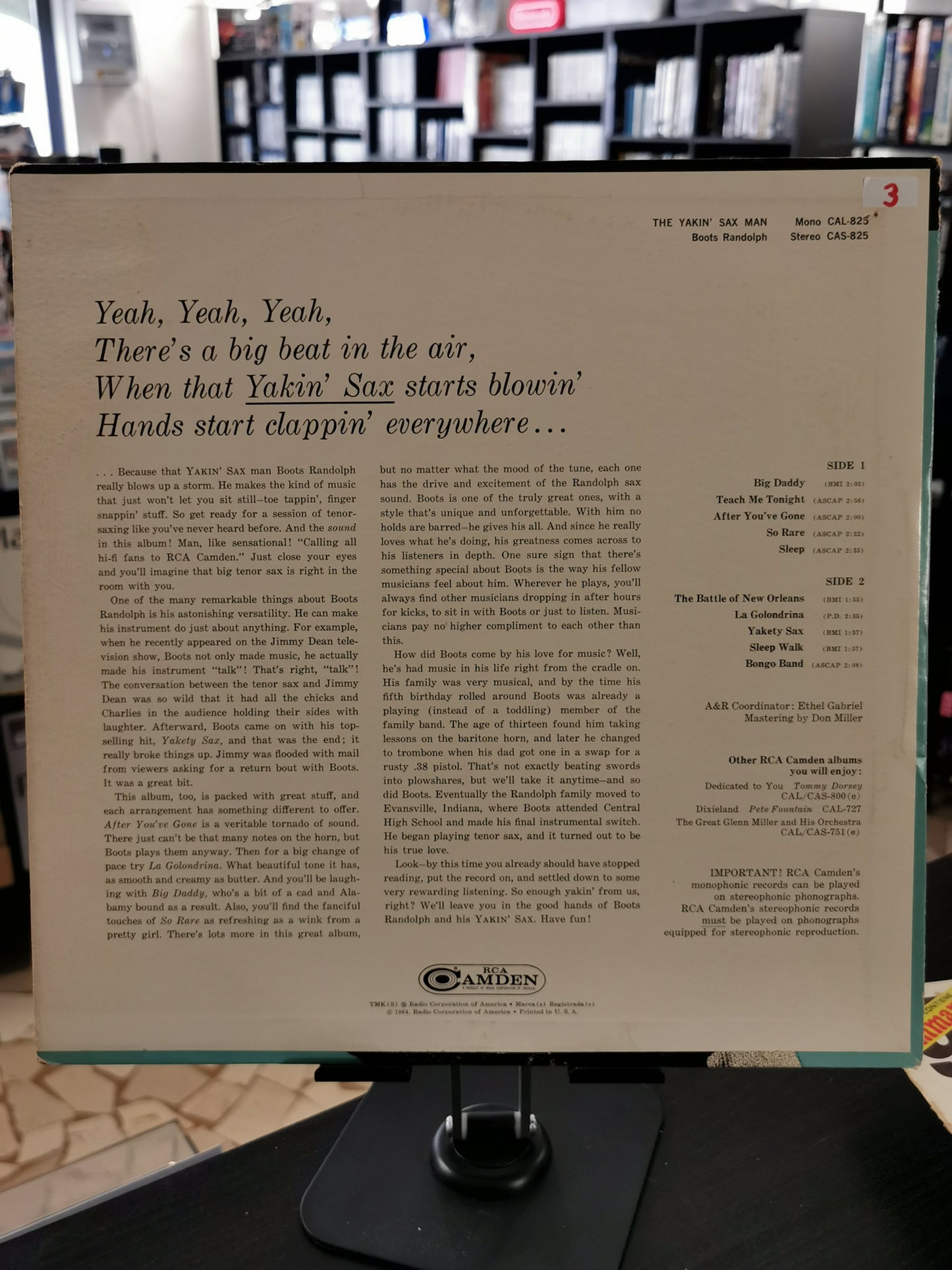 Boots Randolph – The Yakin’ Sax Man (LP)