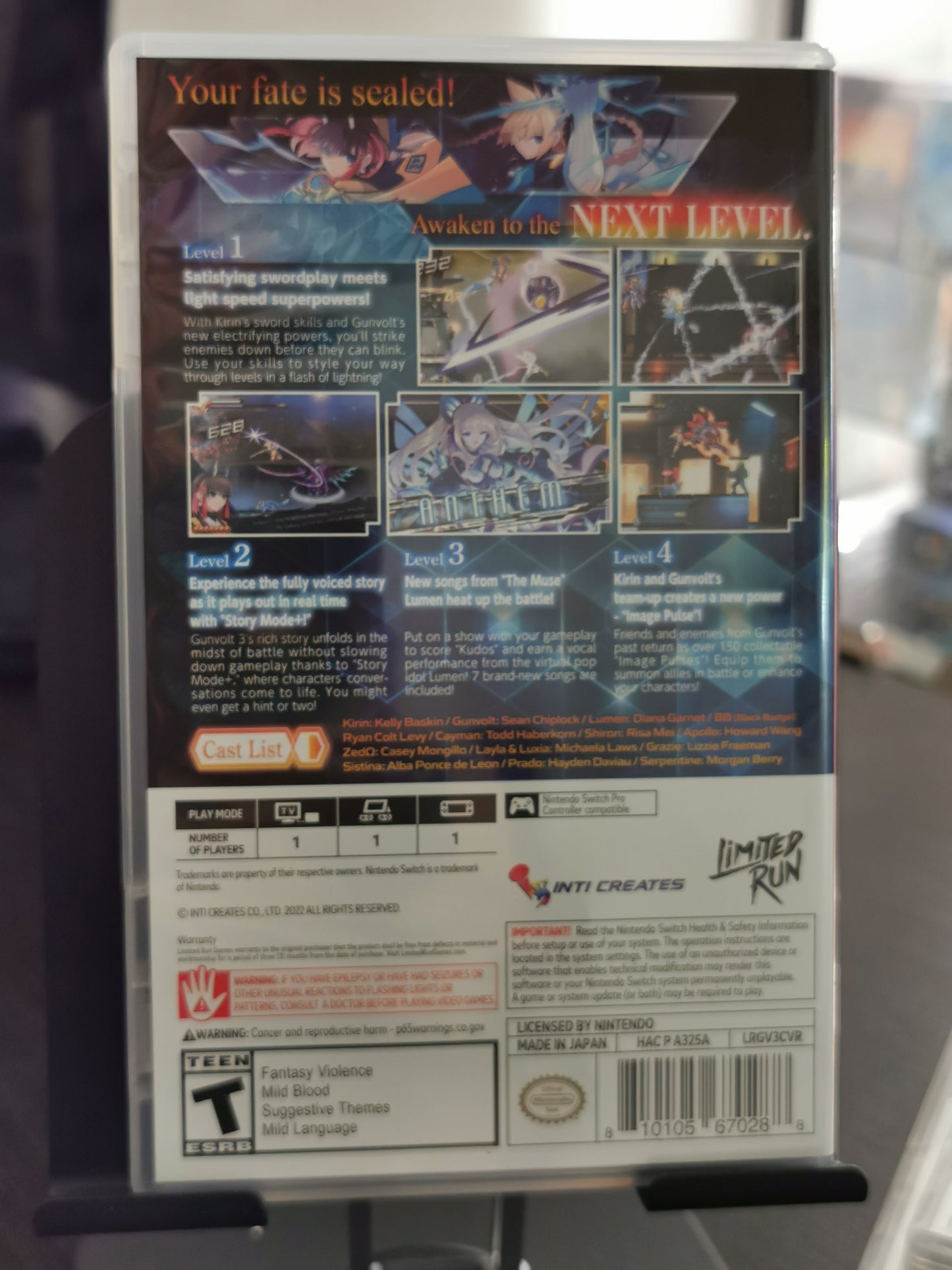 Azure Striker Gunvolt 3 (Switch)