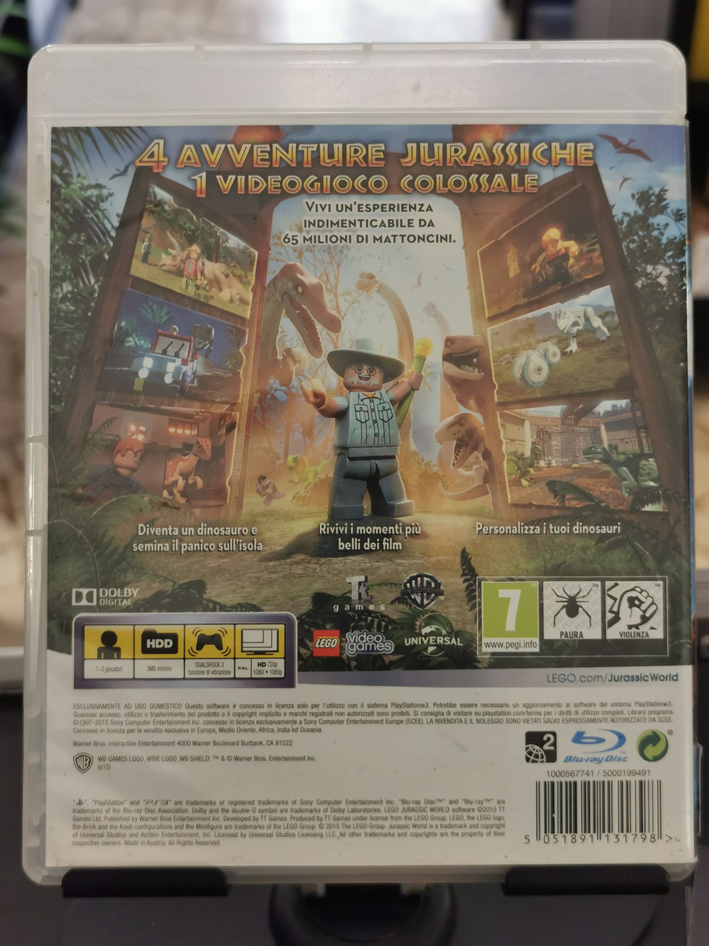 LEGO Jurassic World (PS3) - No Manuale
