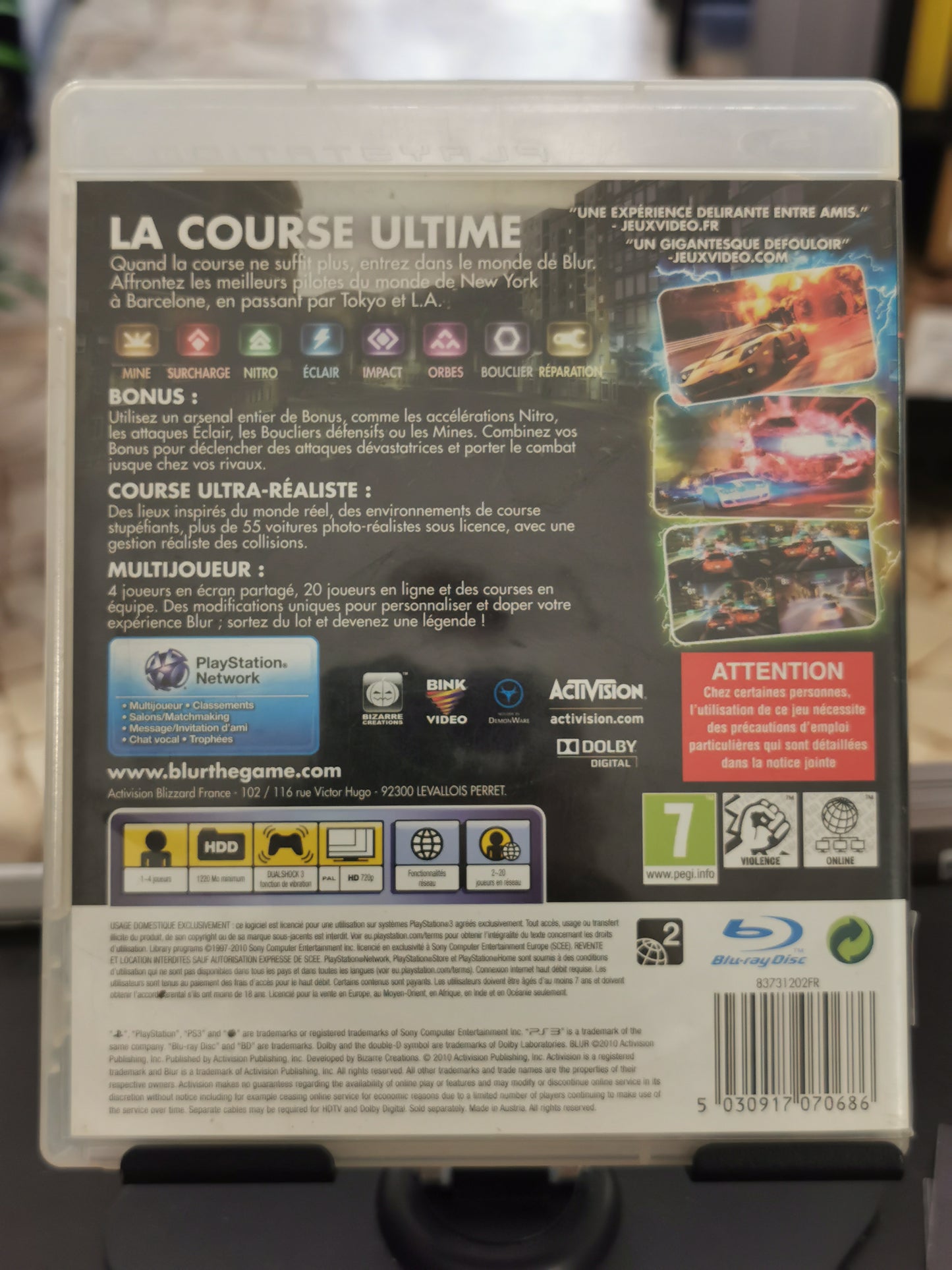 Blur (PS3) - No manuale