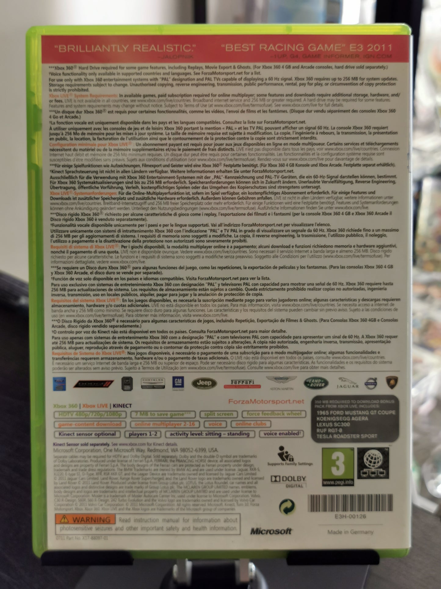 Forza Motorsport 4 (Xbox 360) - Bundle Copy