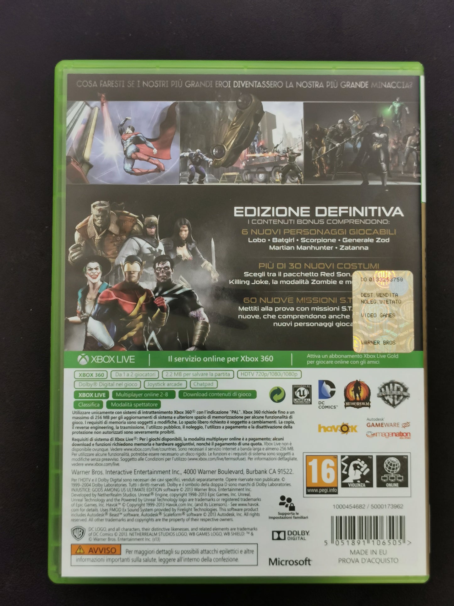 Injustice: Gods Among Us - Ultimate Edition (Xbox 360) - No manuale