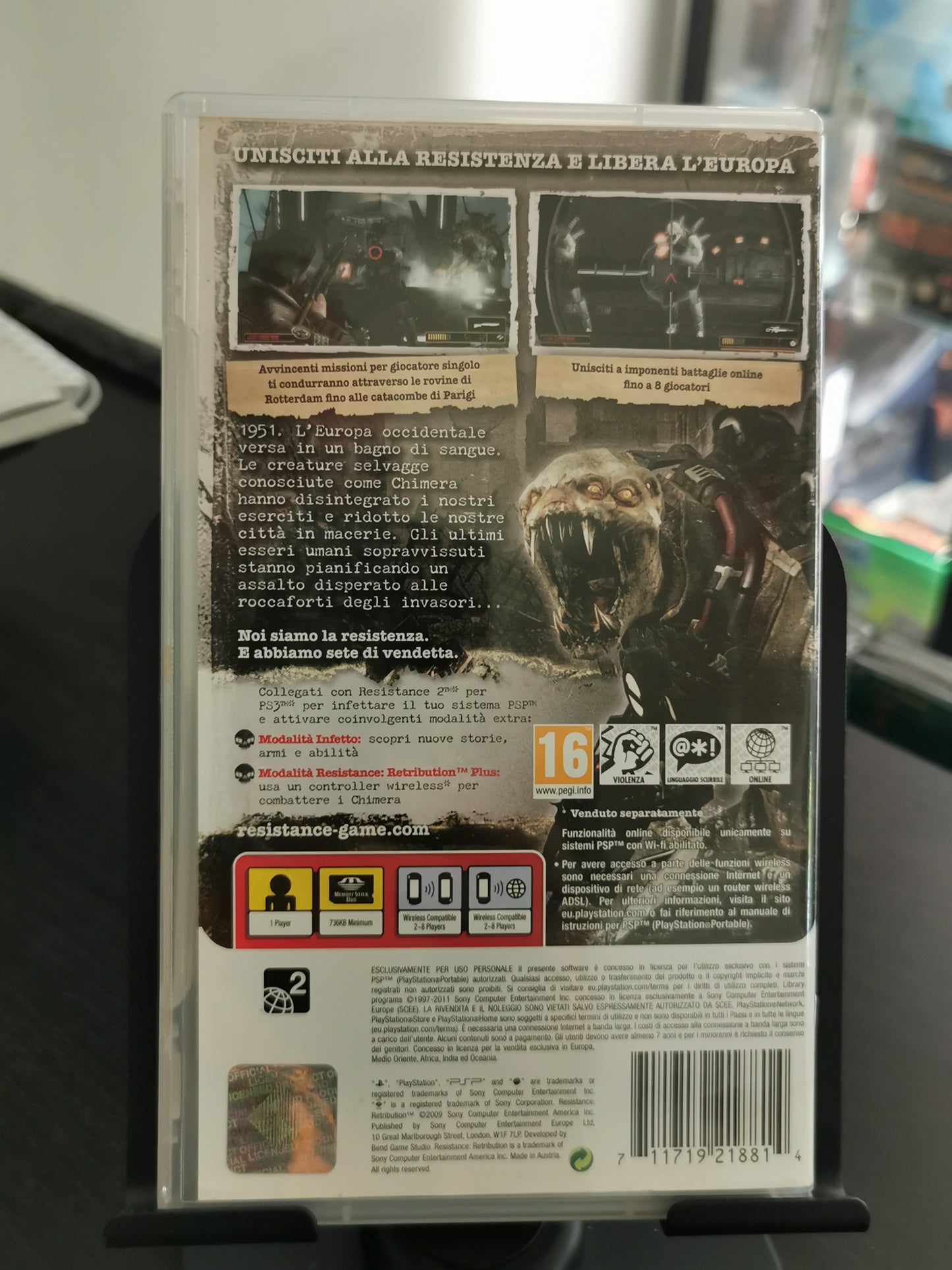 Resistance: Retribution (PSP) - Essentials - No Manuale