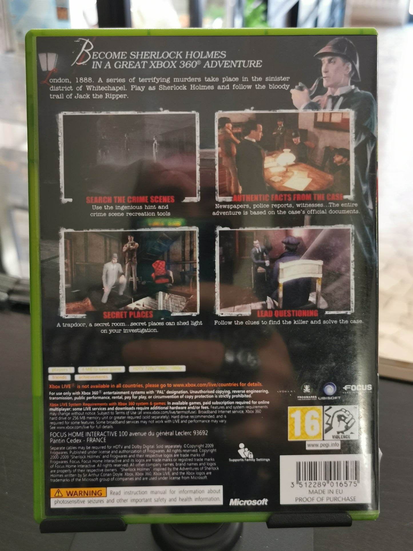 Sherlock Holmes contro Jack lo Squartatore (Xbox 360) - Cover custom