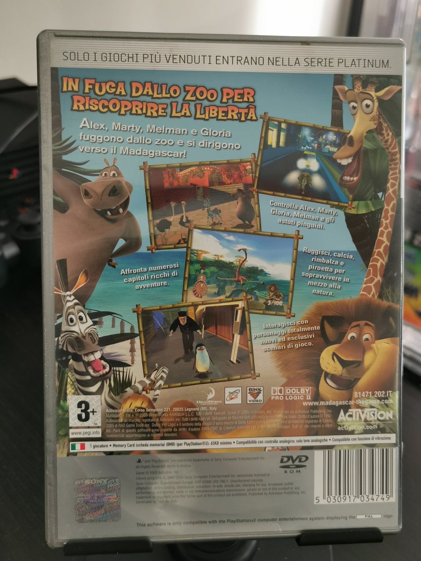 Madagascar (PS2) - Platinum - No manuale