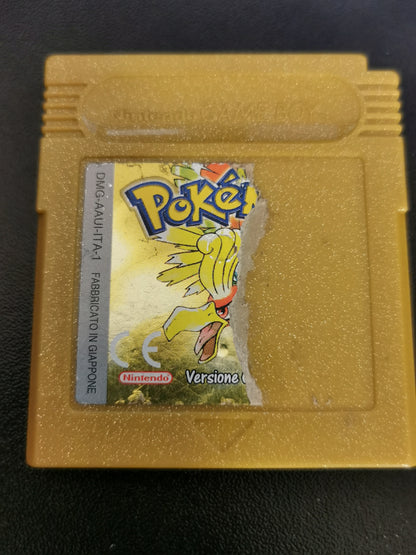 Pokémon Versione Oro (Game Boy) - Etichetta danneggiata