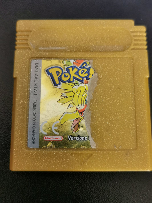 Pokémon Versione Oro (Game Boy) - Etichetta danneggiata