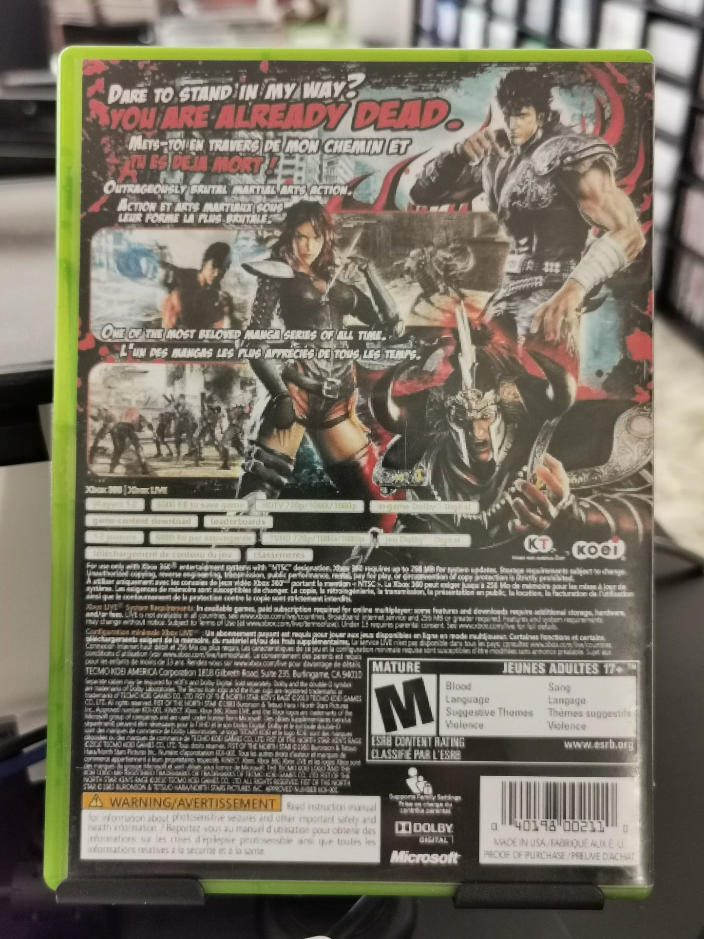 Fist of the North Star: Ken’s Rage (Xbox 360) - Cover custom