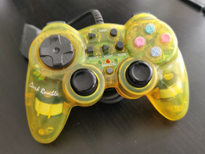 Controller Compatibile PlayStation 2 Turbo, Clear, Slow - Giallo