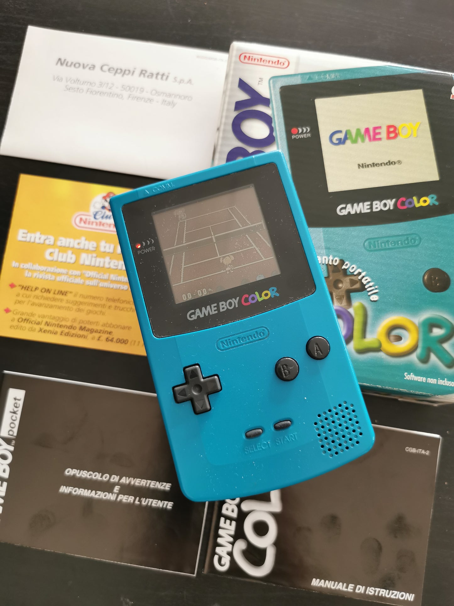 Game Boy Color Turchese - Versione GiG Electronics / Ceppi Ratti - Boxato