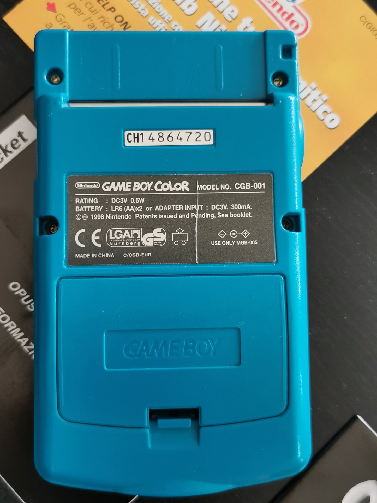 Game Boy Color Turchese - Versione GiG Electronics / Ceppi Ratti - Boxato