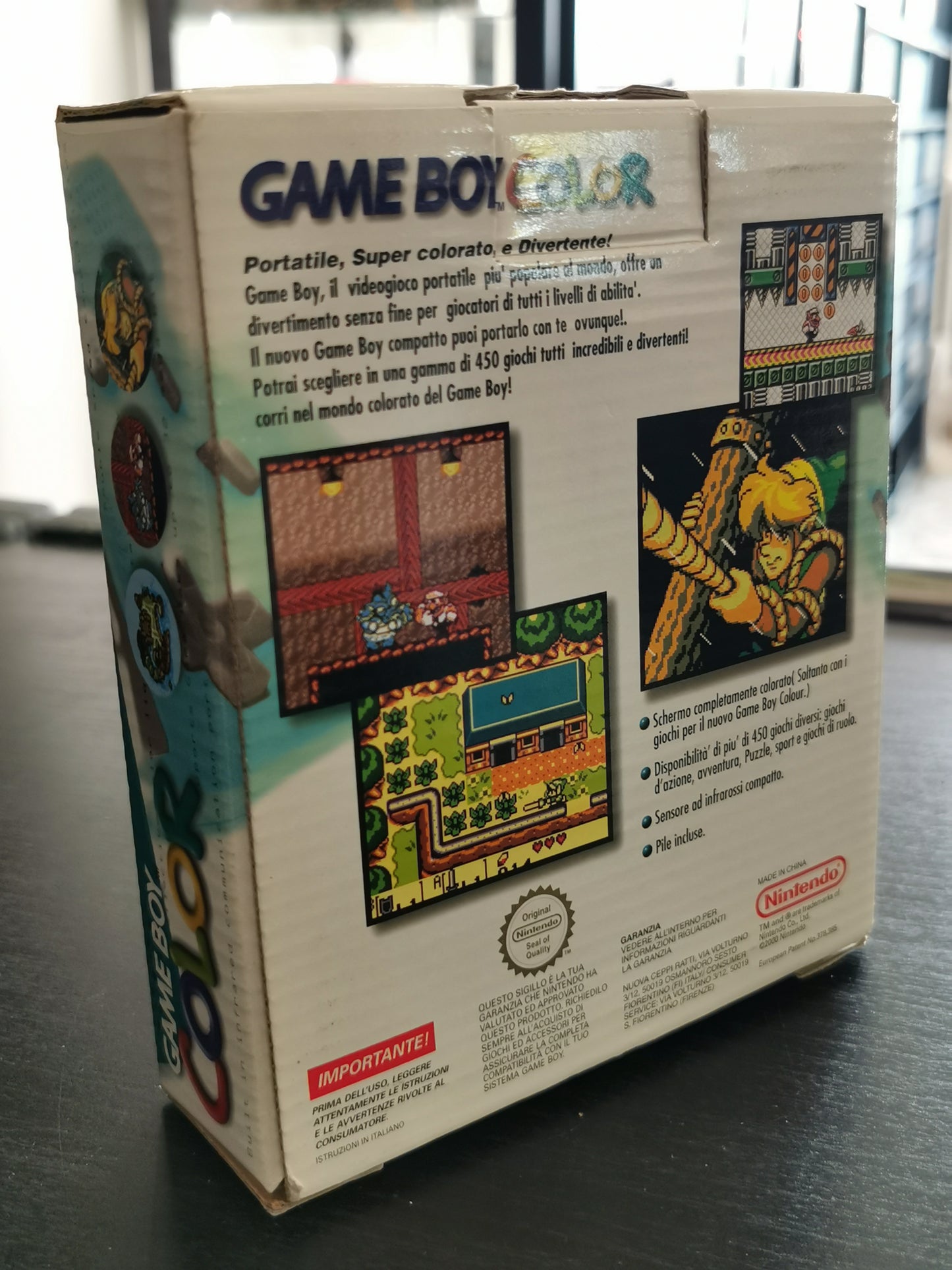 Game Boy Color Turchese - Versione GiG Electronics / Ceppi Ratti - Boxato