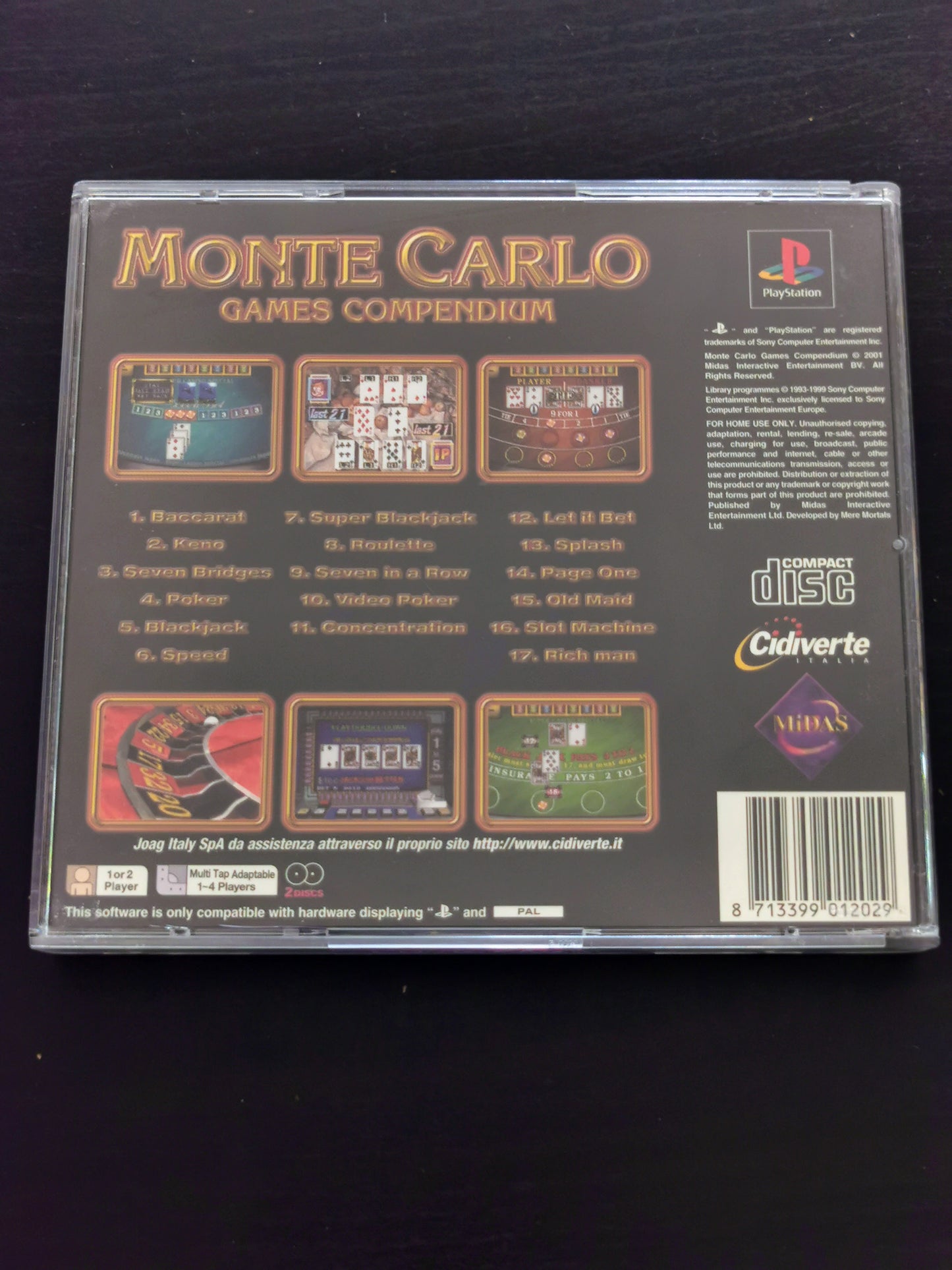 Monte Carlo Games Compendium (PS1)