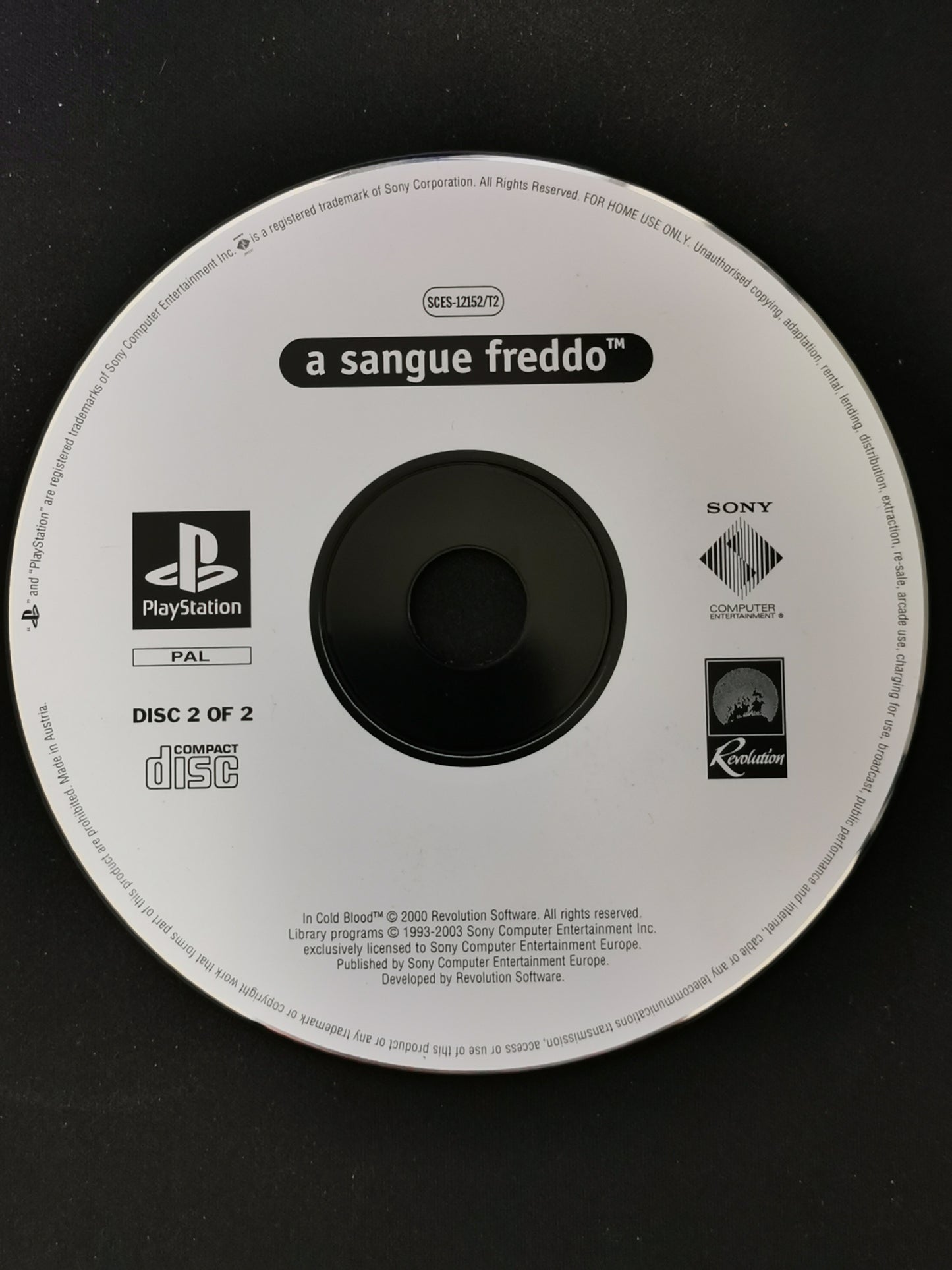 A Sangue Freddo (PS1) - Loose