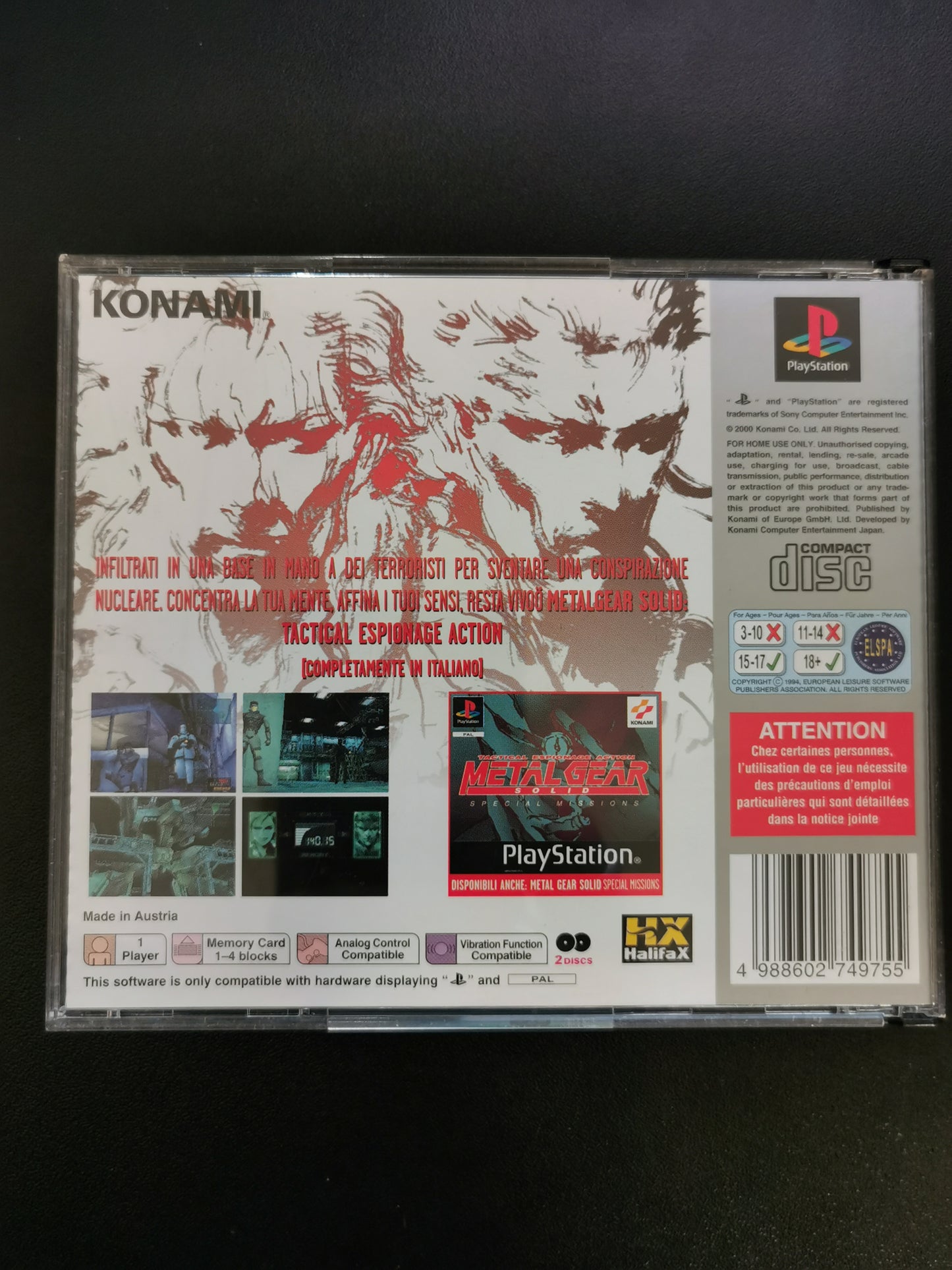 Metal Gear Solid (PS1) - Platinum