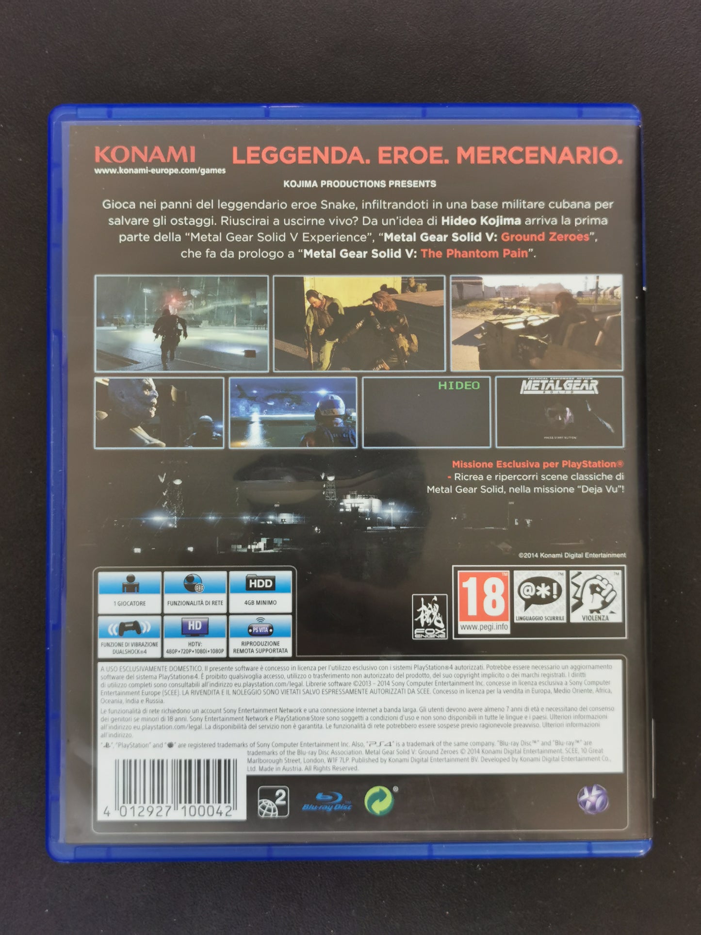 Metal Gear Solid V: Ground Zeroes (PS4)