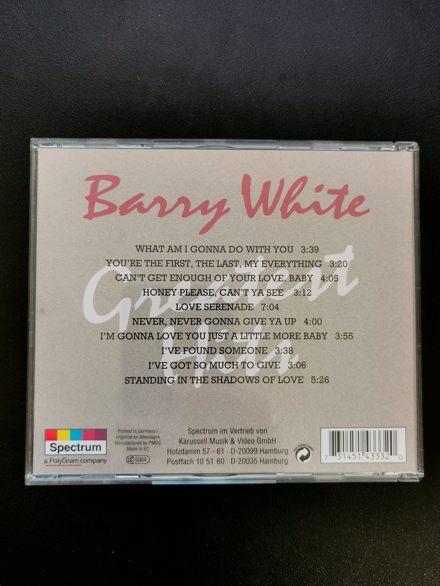 Barry White – Greatest Hits (CD Audio)