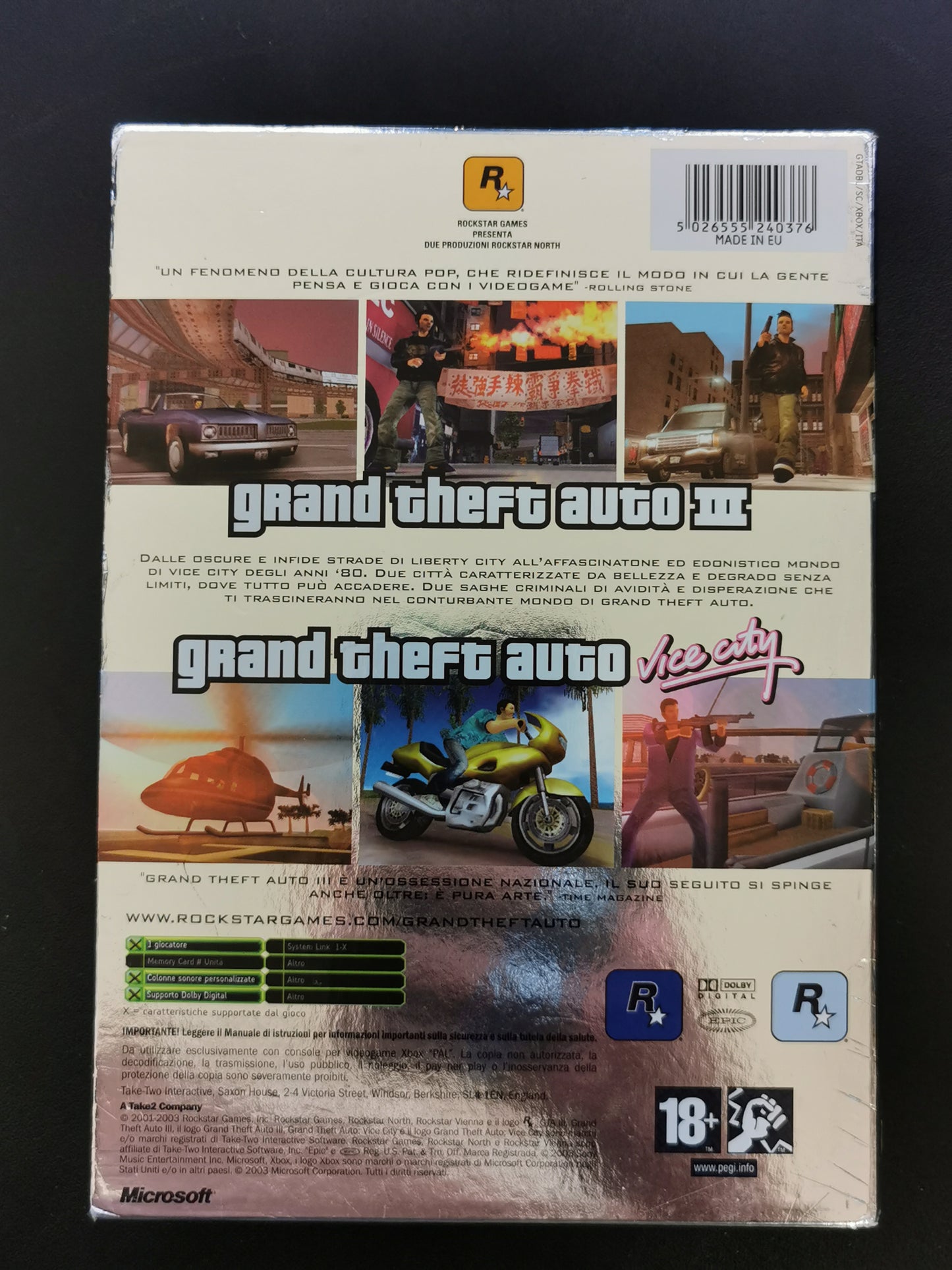 Grand Theft Auto III & Grand Theft Auto: Vice City - Rockstar Games Double Pack (Xbox)