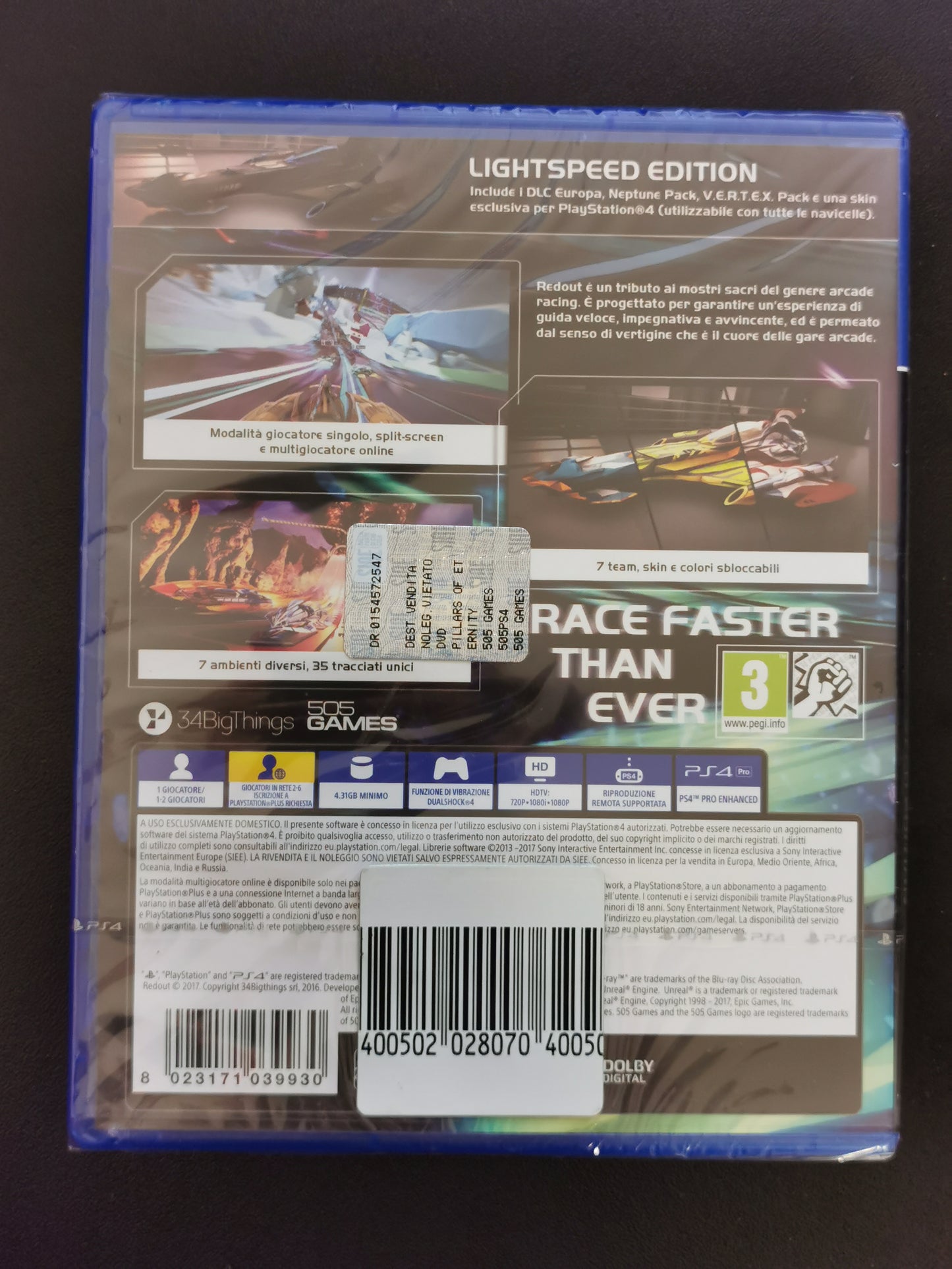 Redout: Lightspeed Edition (PS4) *Nuovo