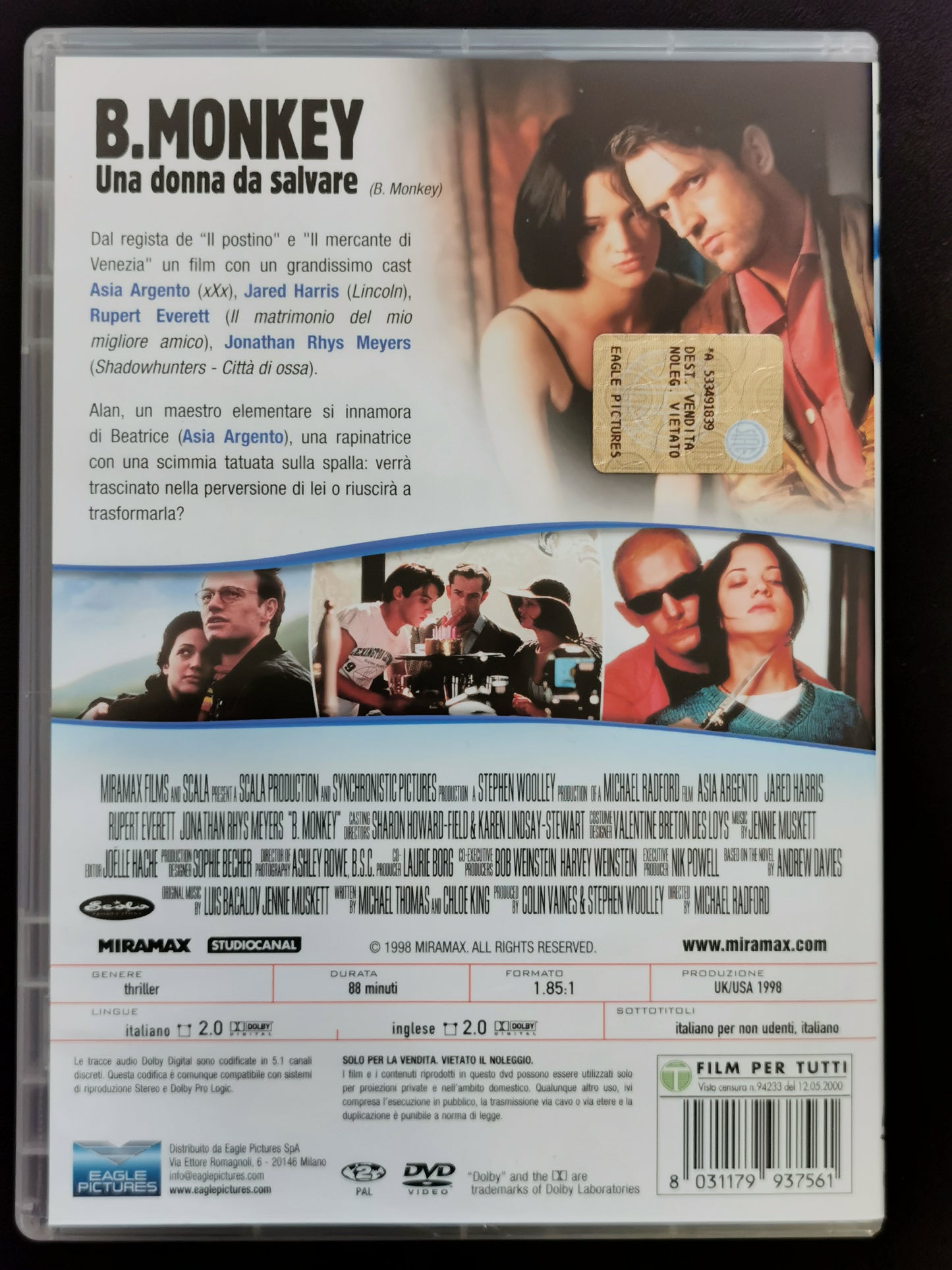 B. Monkey – Una Donna da Salvare (DVD)