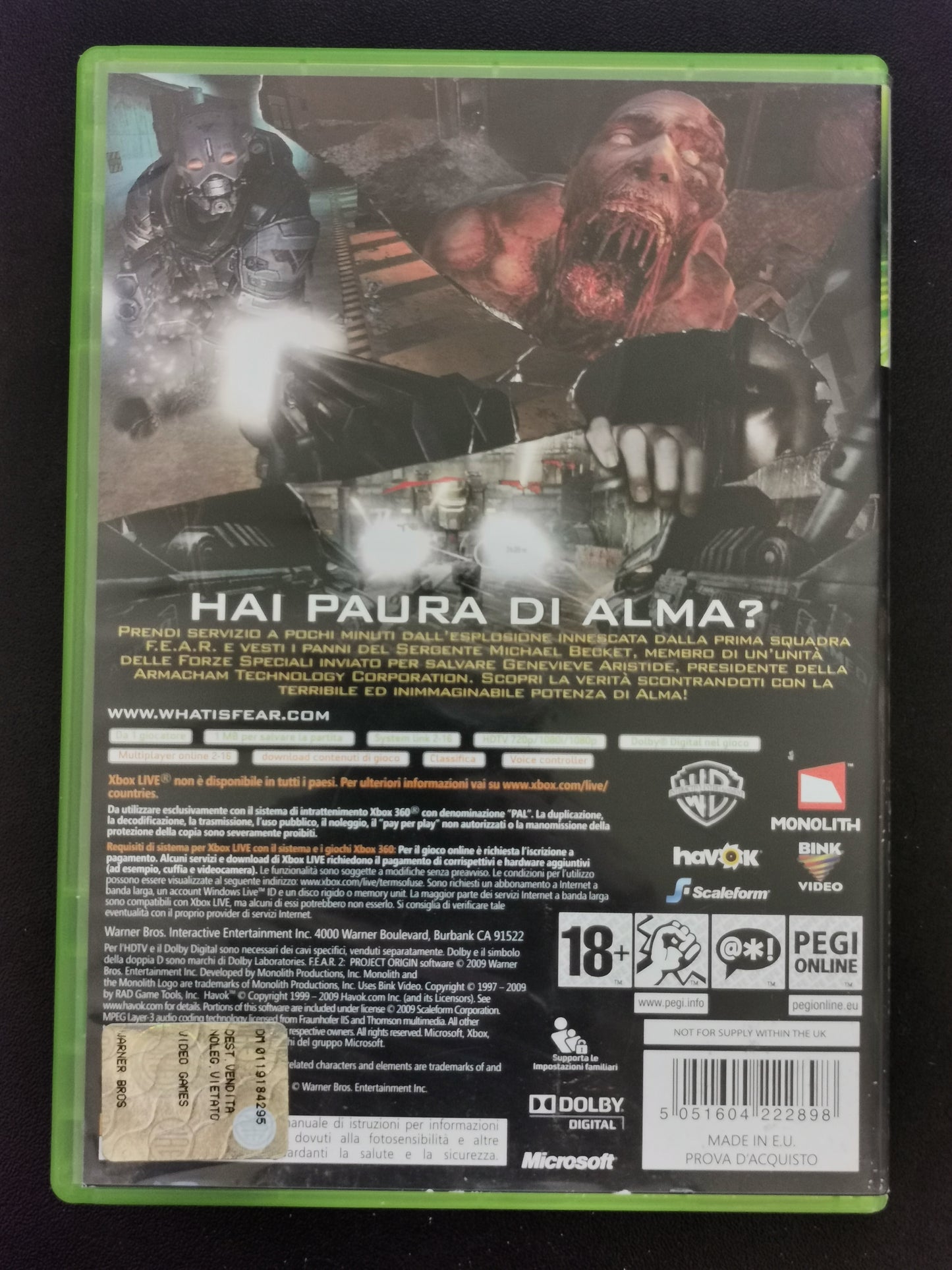F.E.A.R. 2: Project Origin (Xbox 360)