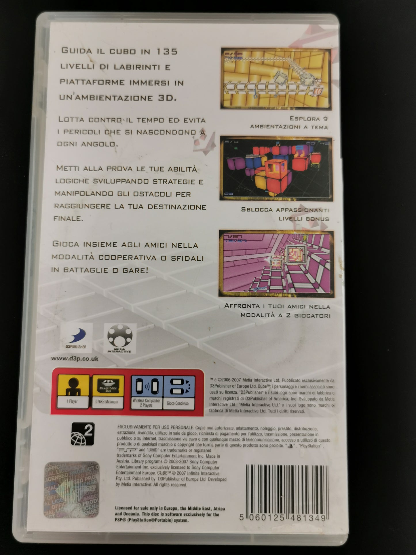 Cube: 3D Puzzle Mayhem (PSP)
