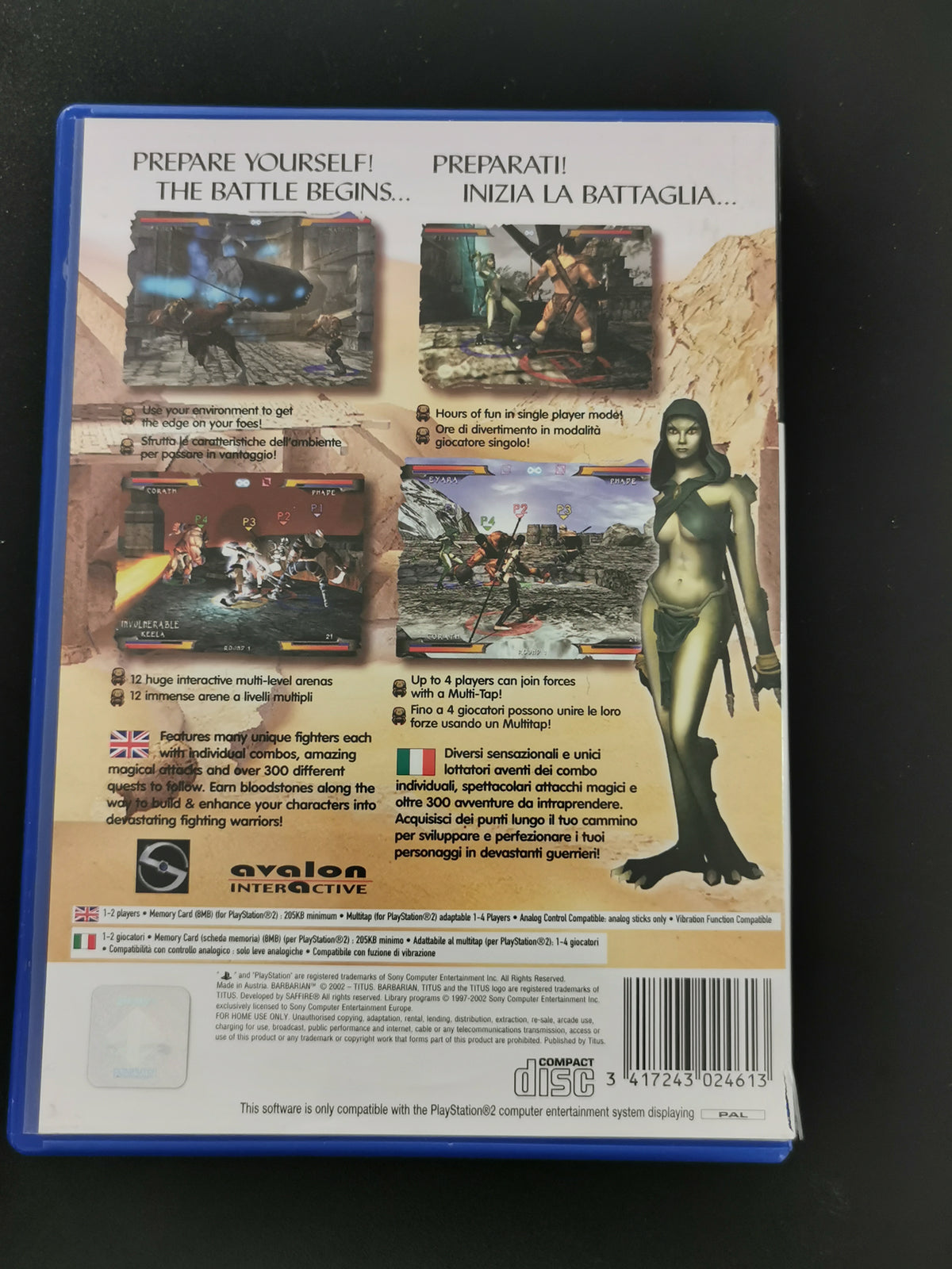 Barbarian (PS2) - Senza manuale