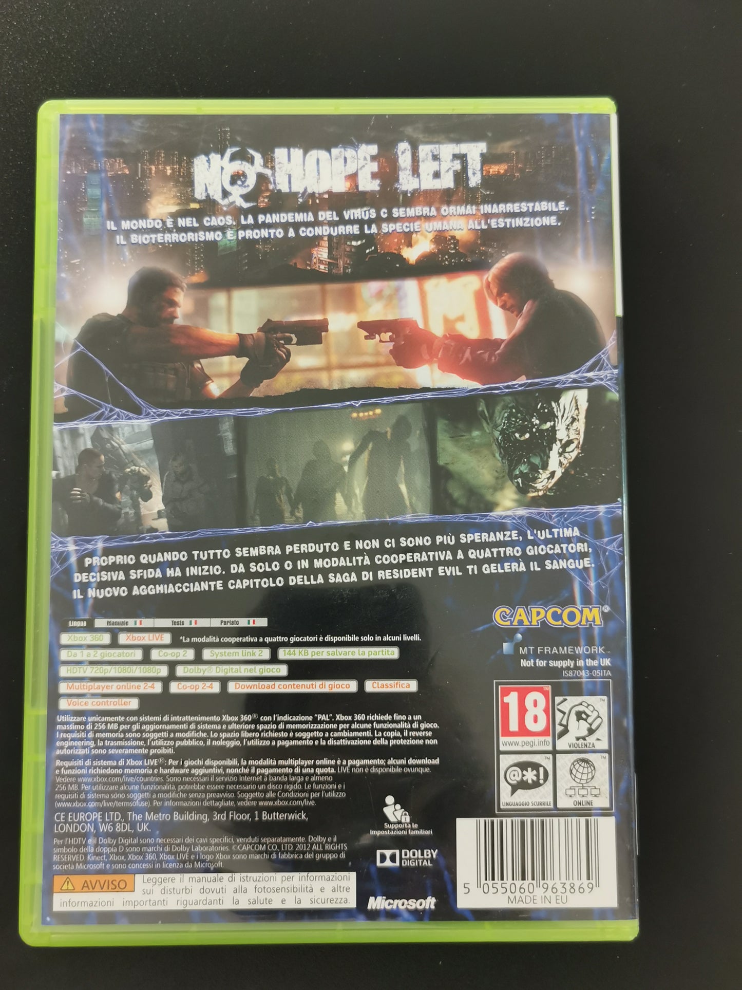 Resident Evil 6 (Xbox 360) - Senza manuale