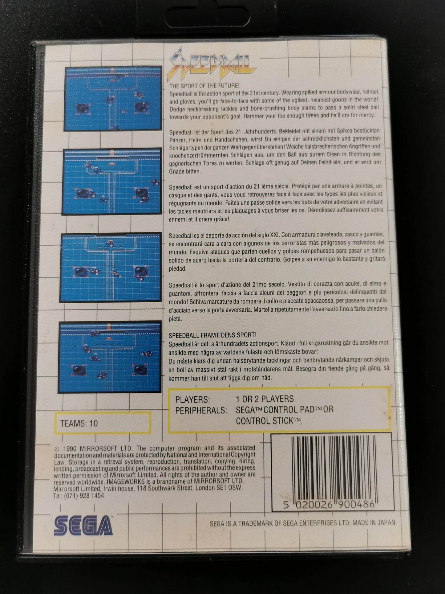 Speedball (Master System) - Senza manuale