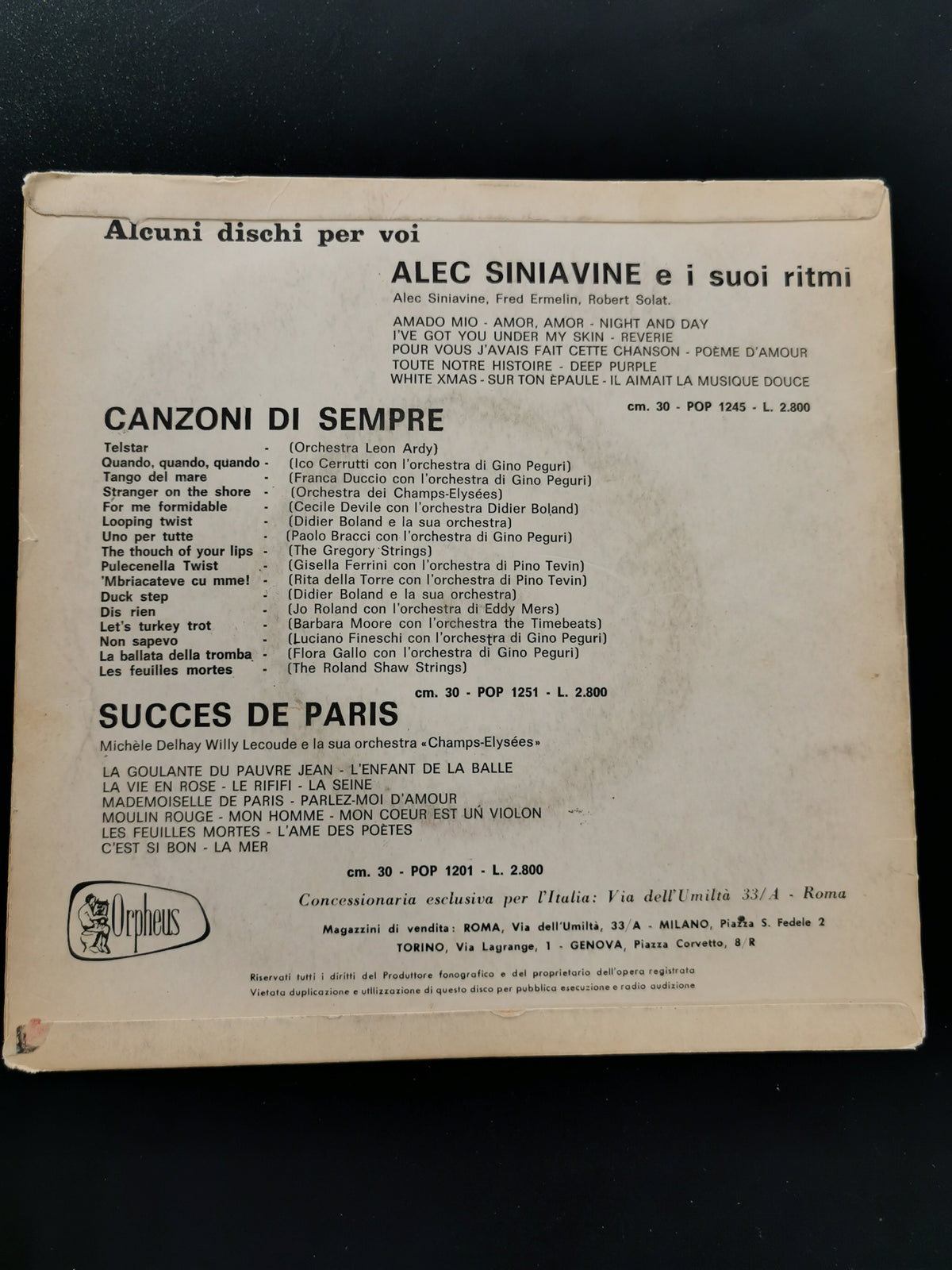 Andre Silvano e la sua orchestra – Melodie d’Amore (7")