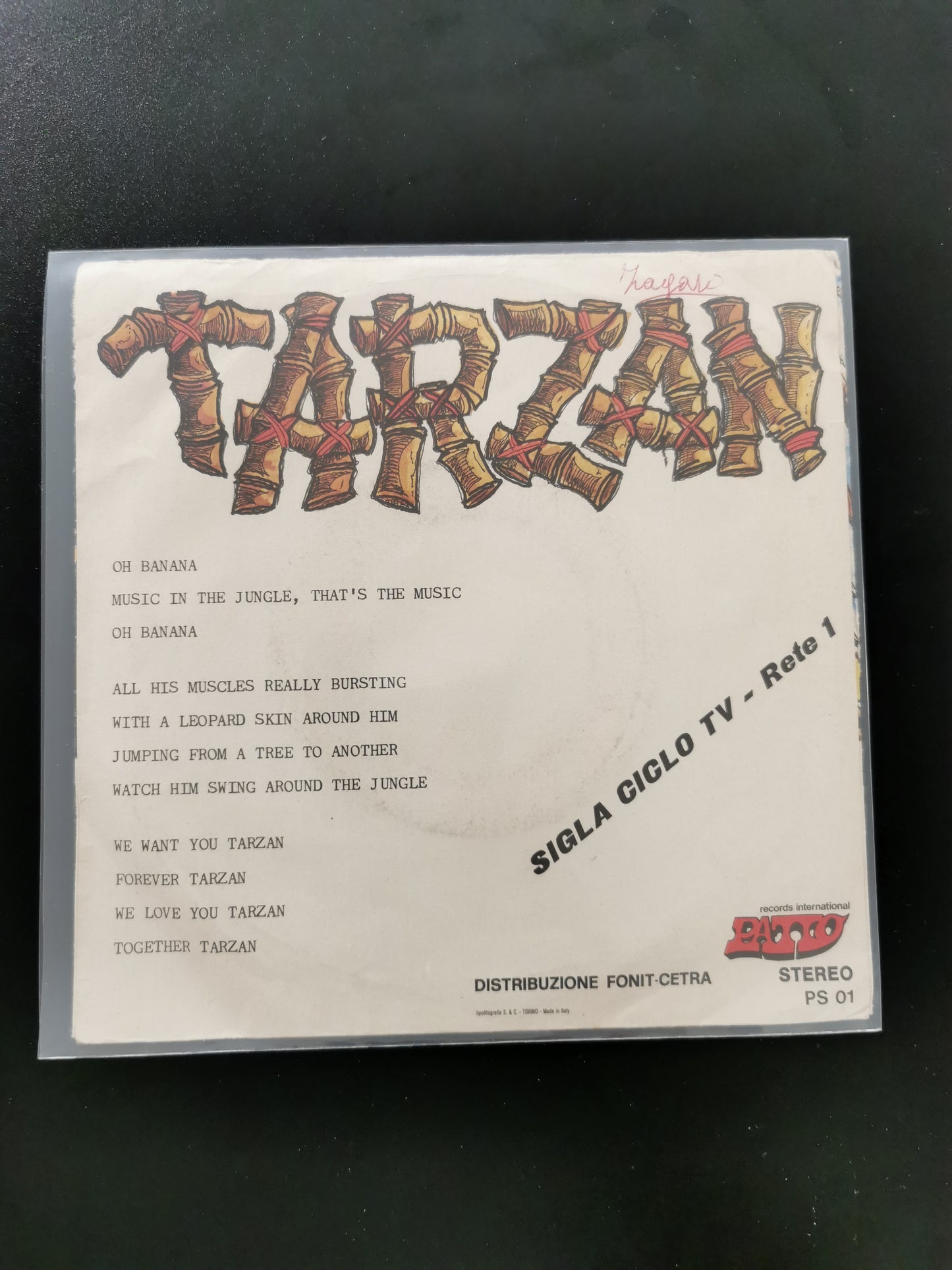 Robert McDonald Orchestra – Tarzan (Vinile 45 giri)
