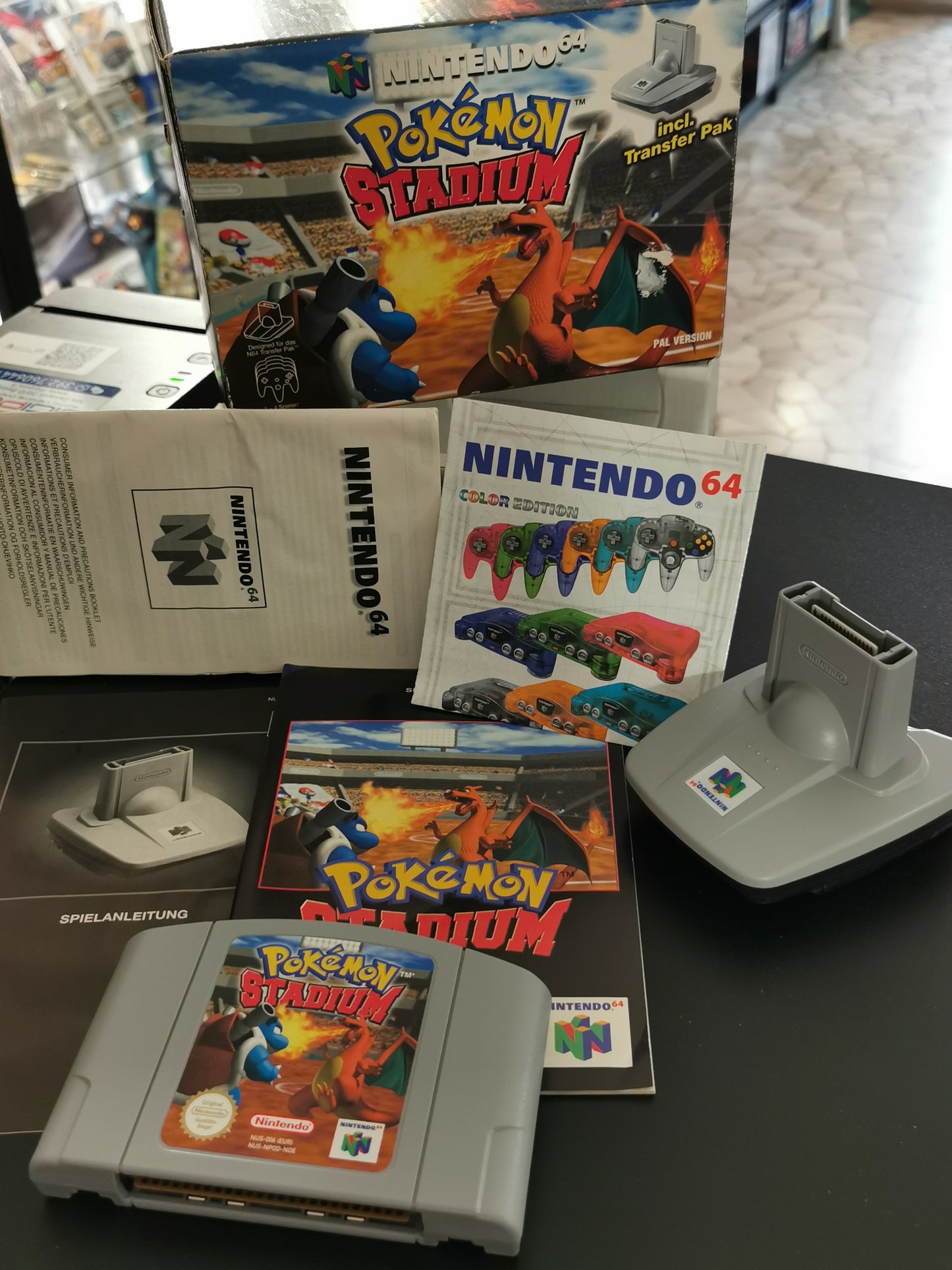 Pokémon Stadium con Transfer Pak (N64) - Versione Tedesca