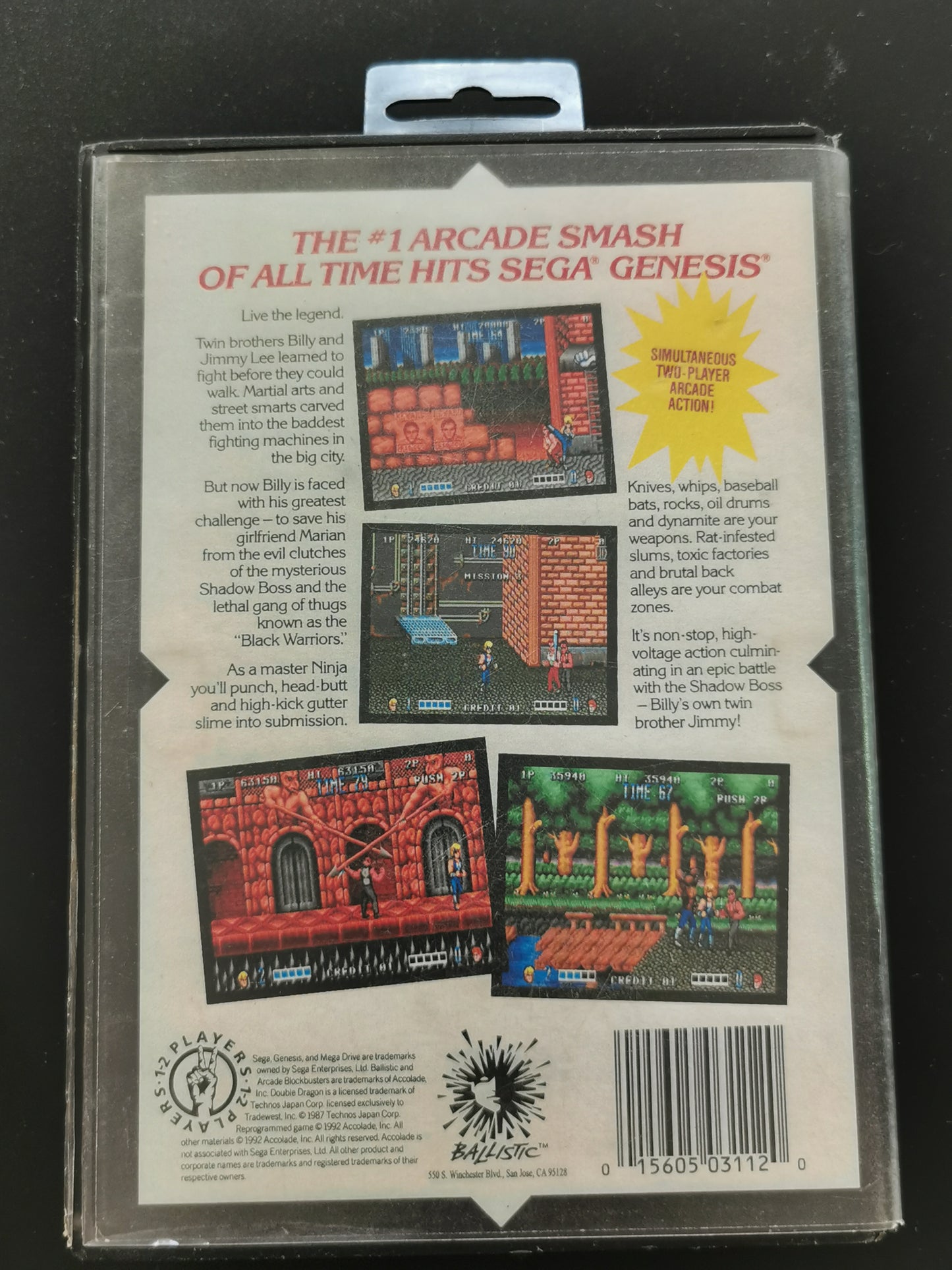 Double Dragon (Sega Genesis) - Senza manuale