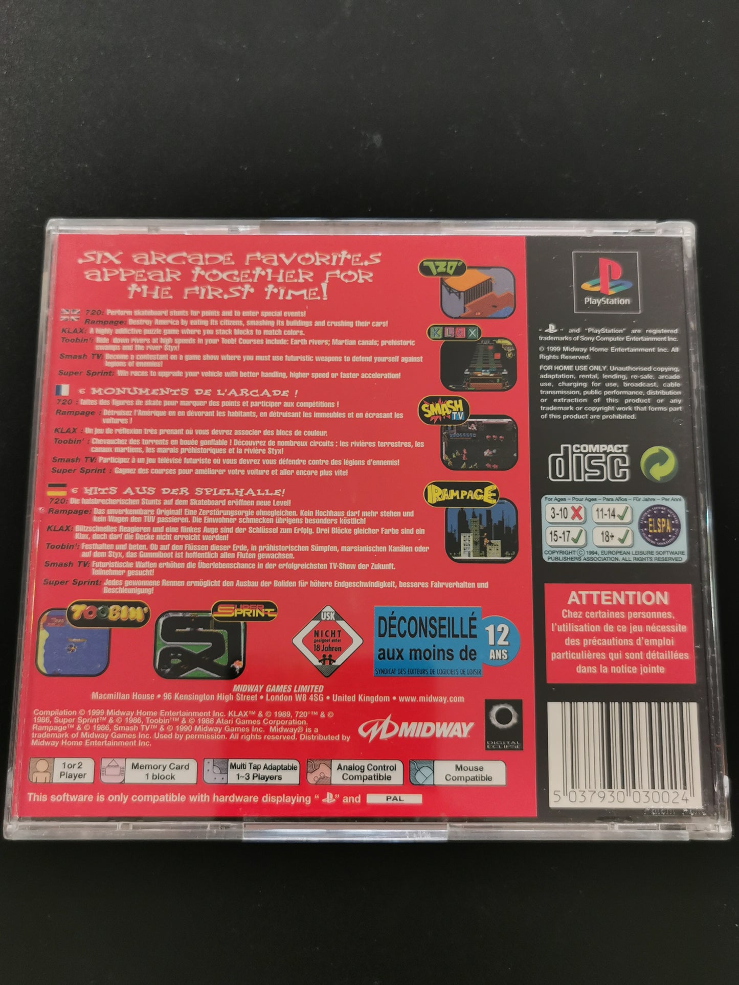 Arcade Party Pak (PS1)