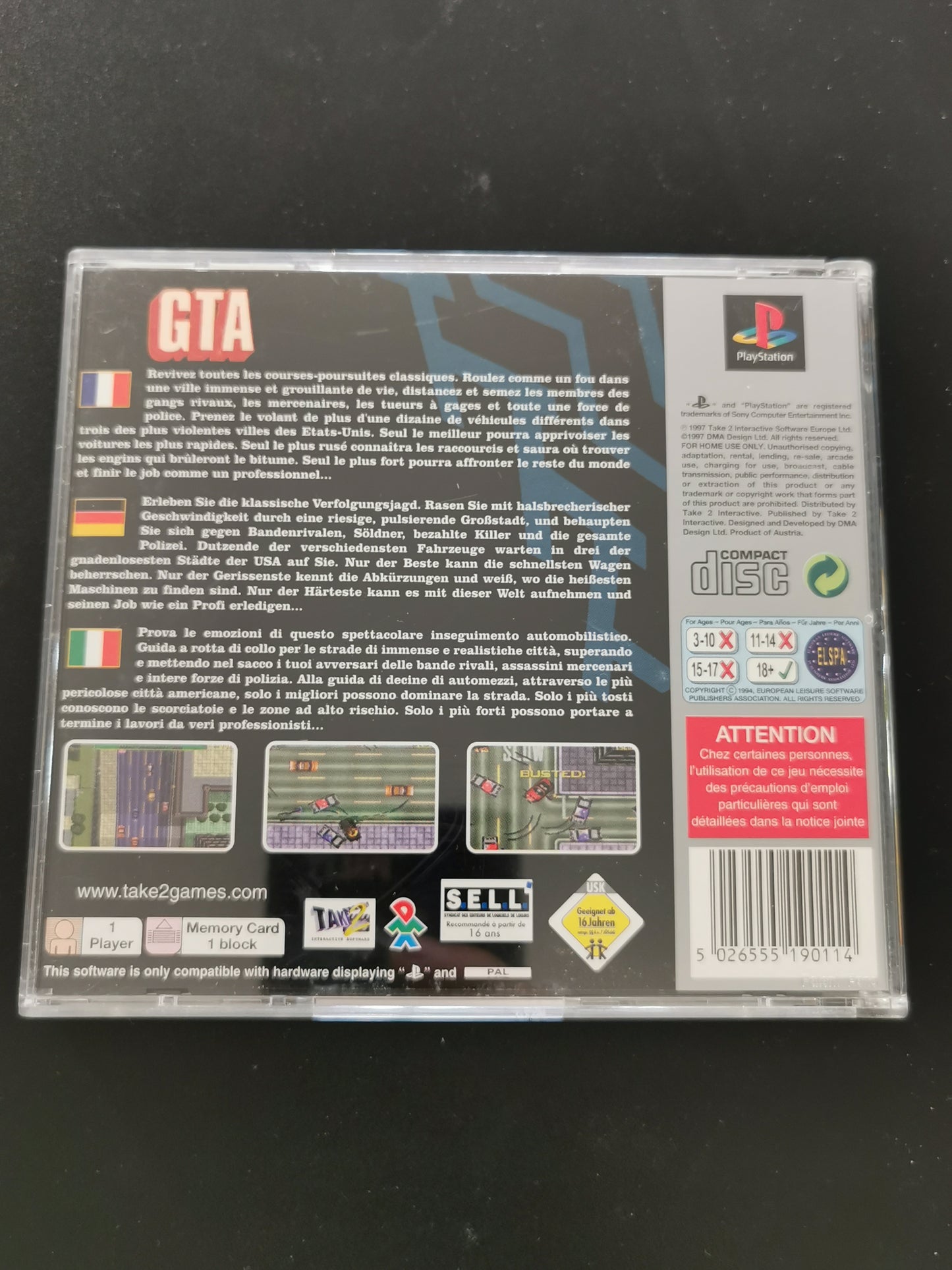 Grand Theft Auto (PS1) - Platinum