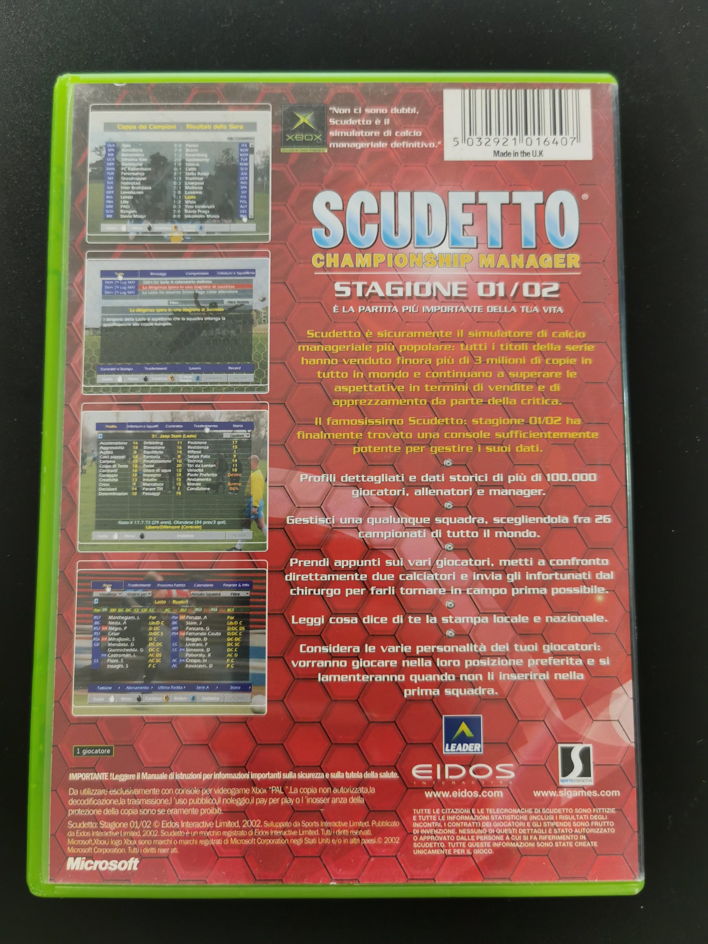 Scudetto: Championship Manager – Stagione 01/02 (Xbox)