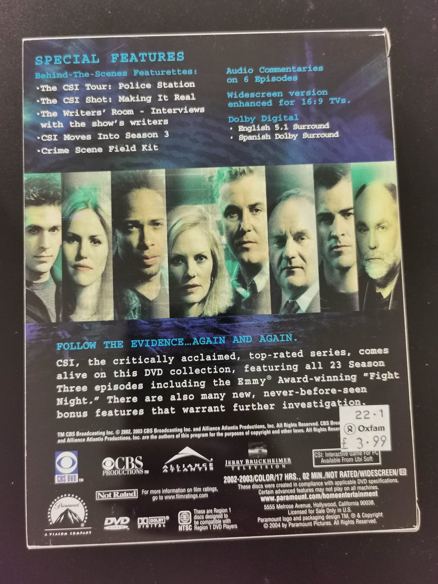 CSI: Crime Scene Investigation – The Complete Third Season (DVD)