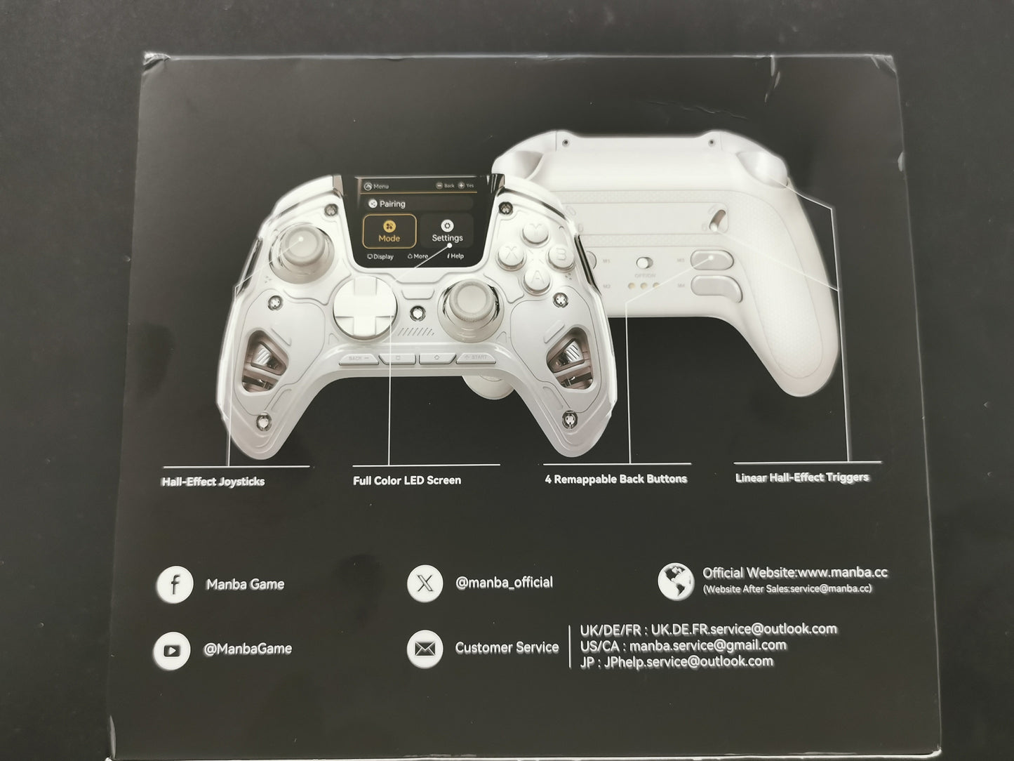 Manba One Controller Wireless con Display e Base di Ricarica - Bianco