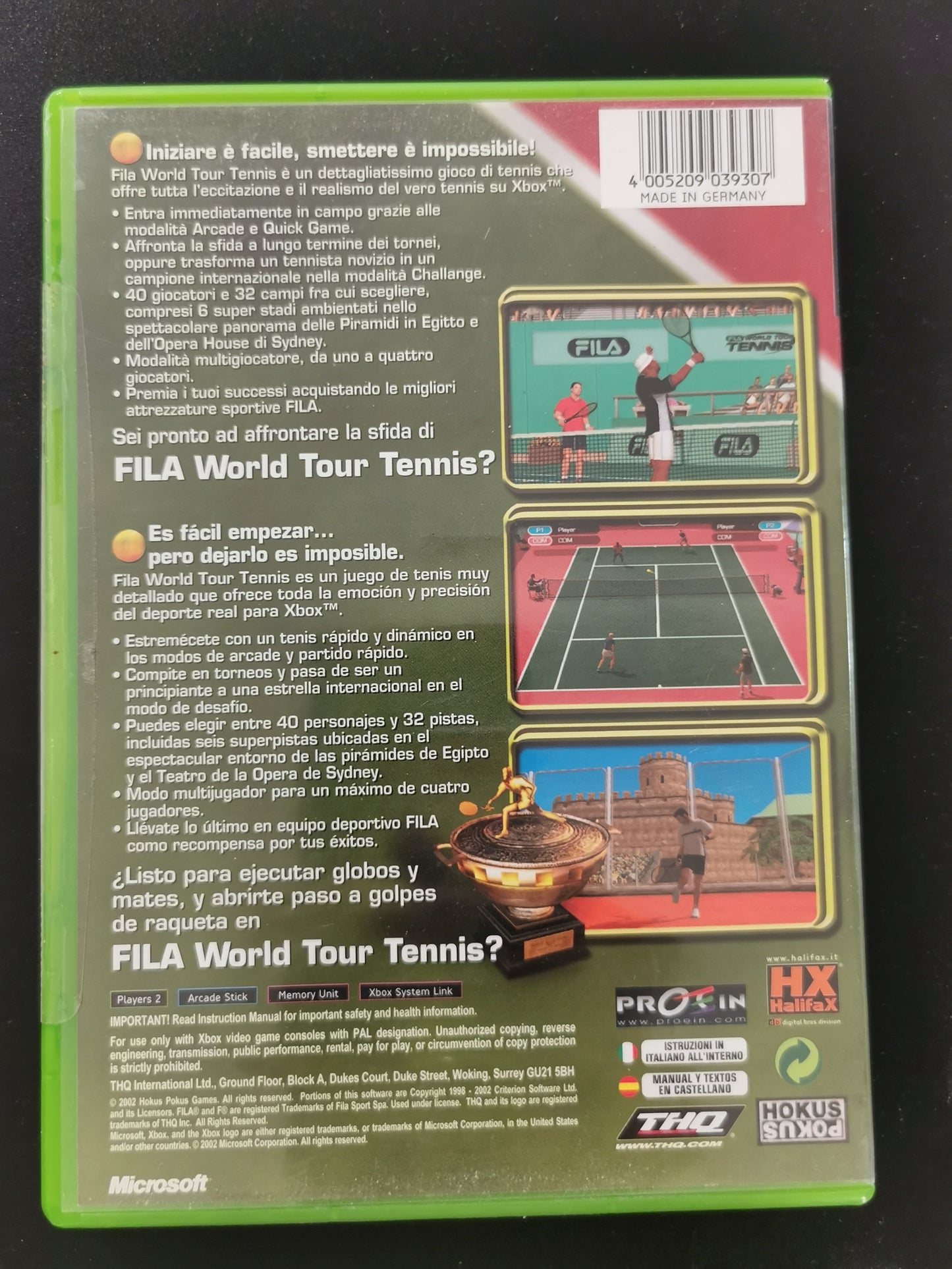 FILA World Tour Tennis (Xbox) *Nuovo