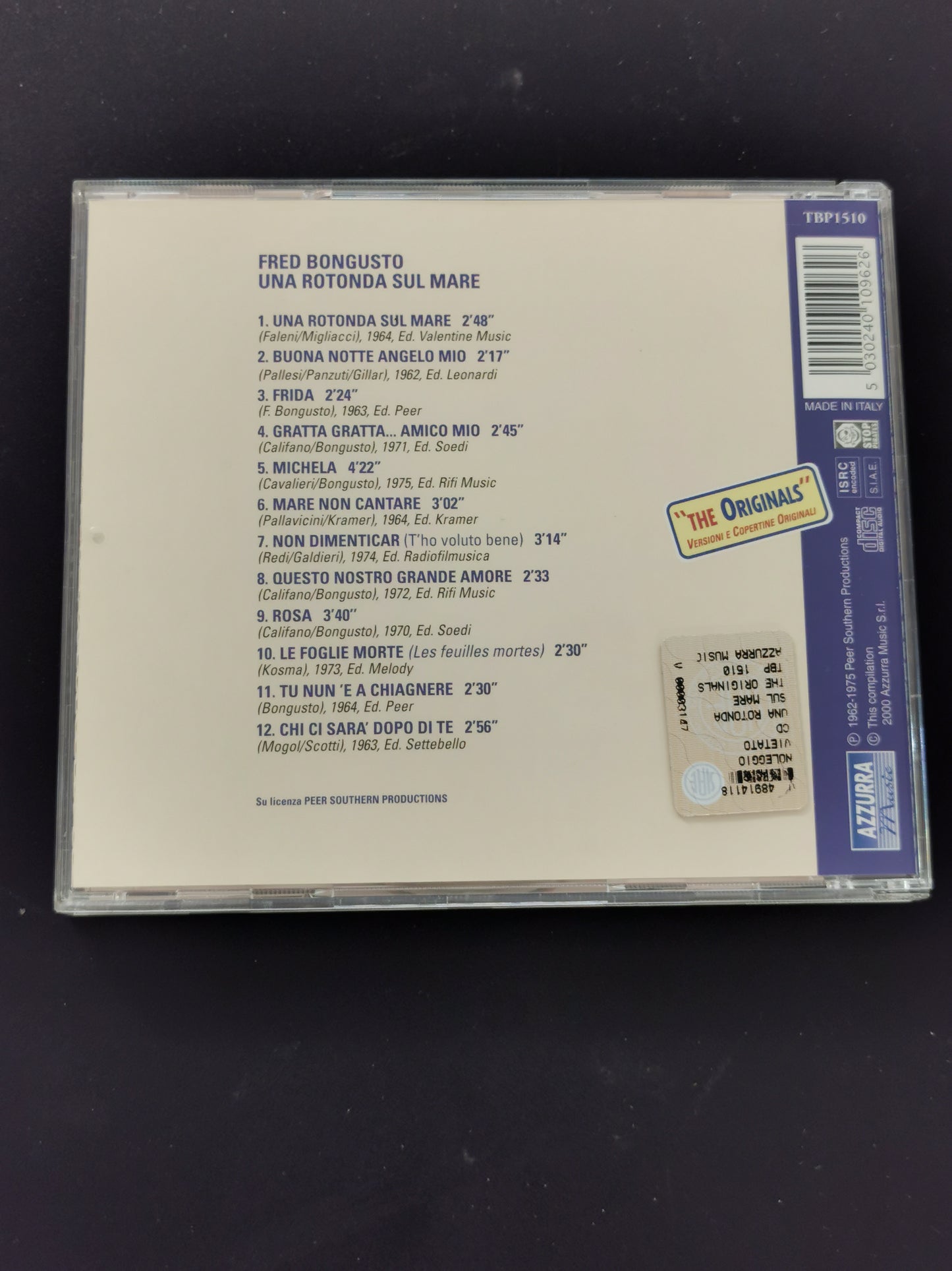 Fred Bongusto – Una rotonda sul mare (CD)