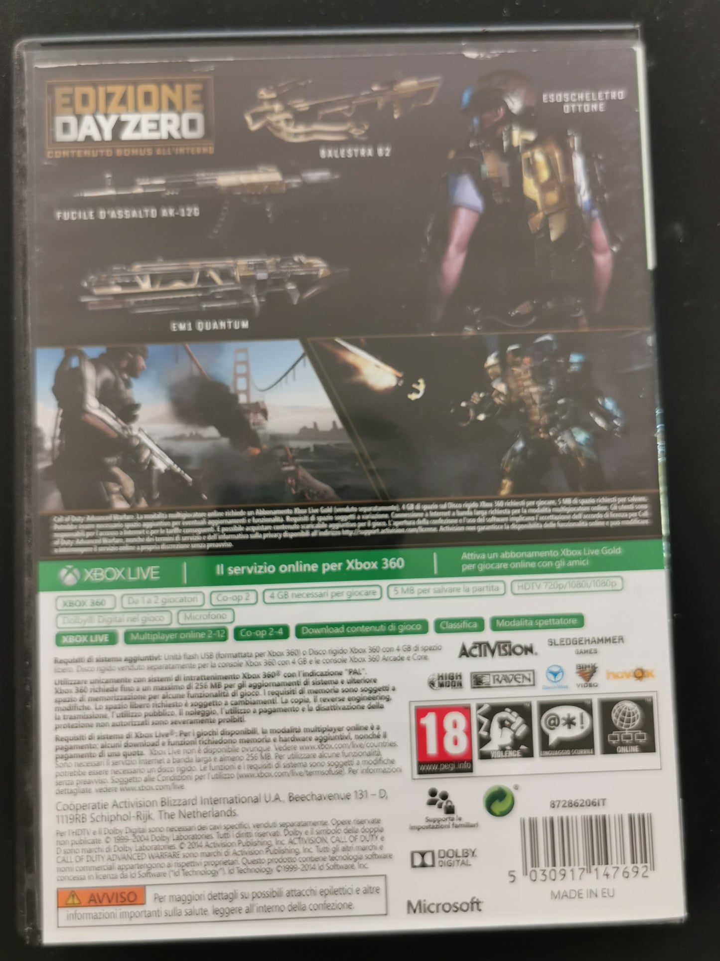 Call of Duty: Advanced Warfare (Xbox 360) - Senza manuale