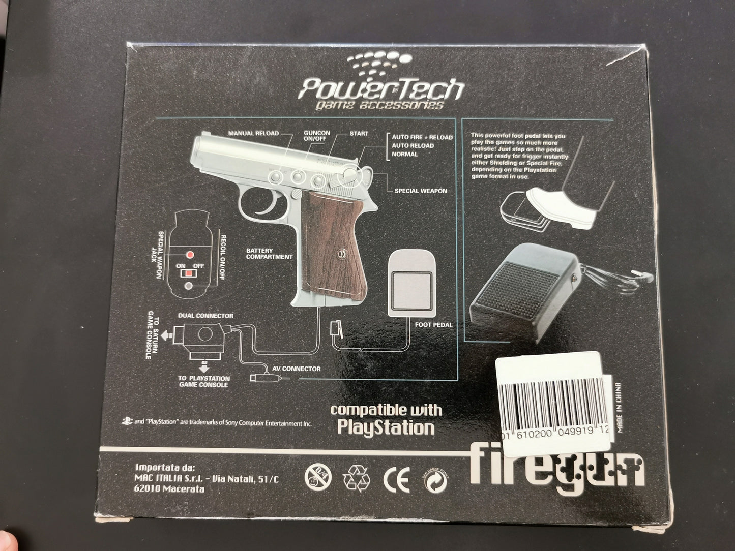 PowerTech FireGun Scorpion con Pedale (PS1 / Sega Saturn)