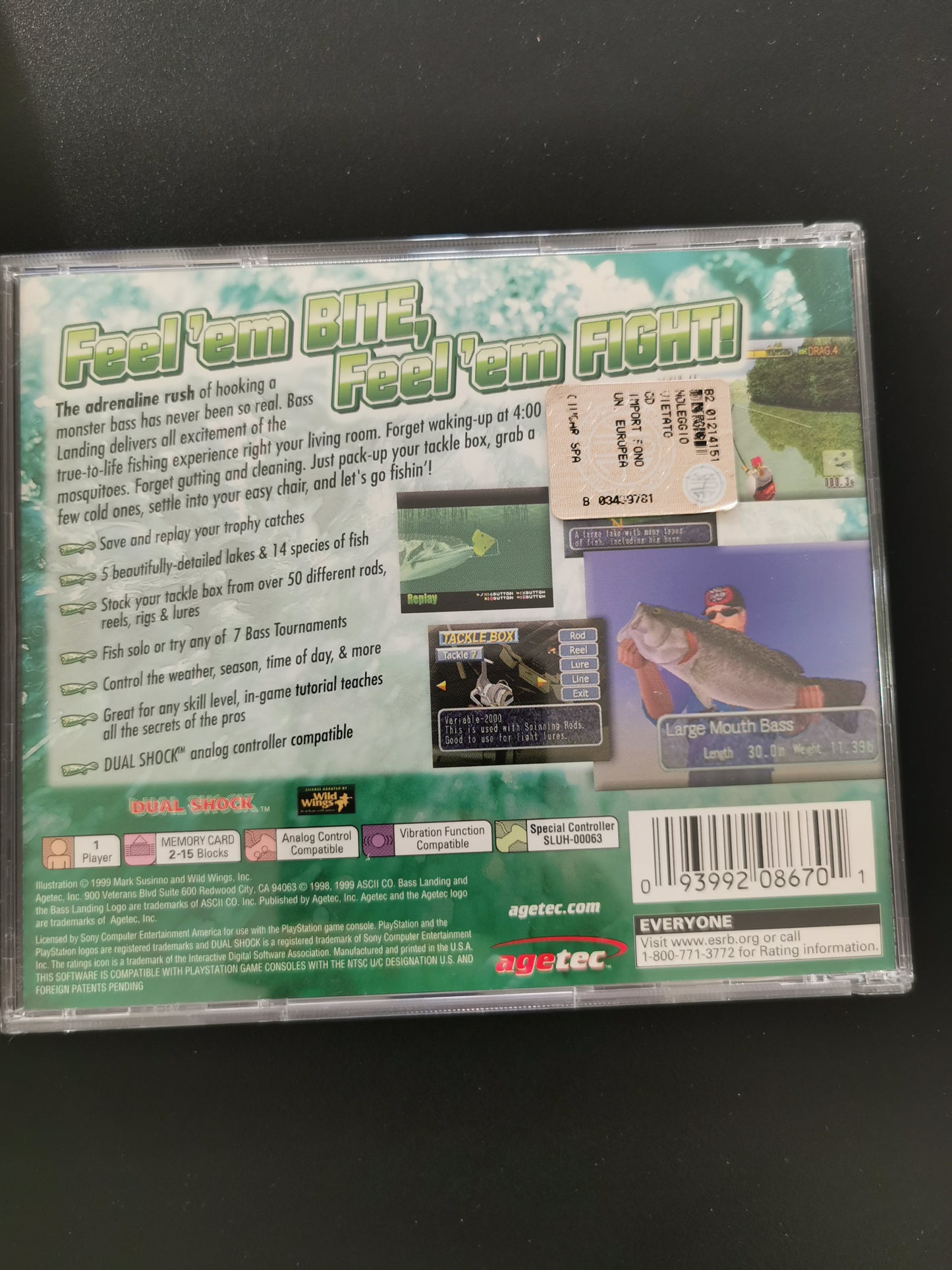 Bass Landing (PS1) – Versione USA – Senza manuale