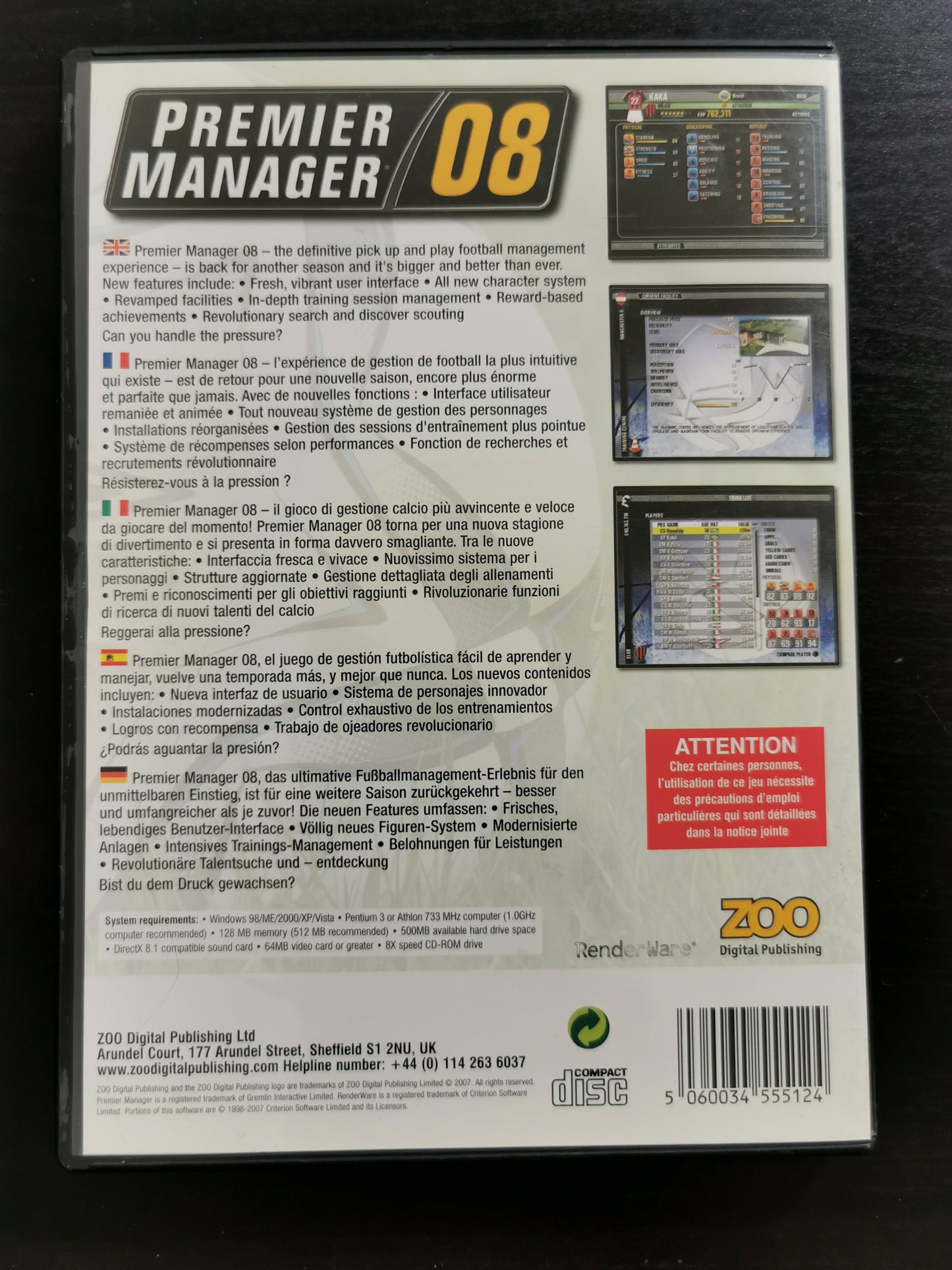 Premier Manager 08 (PC) – Senza manuale